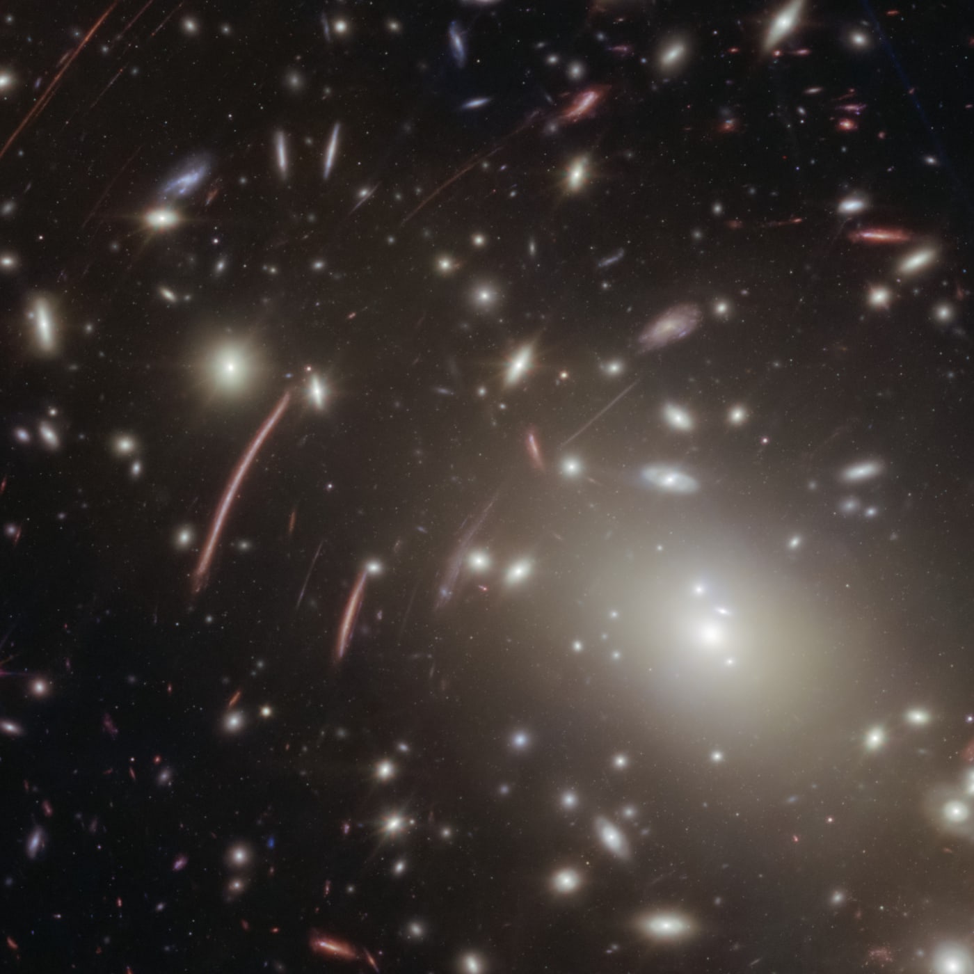Aglomerado Abell S1063 registrado pelo telescópio espacial James Webb