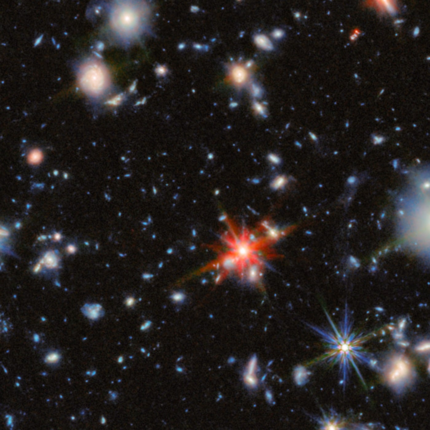 Campo Ultraprofundo do Hubble registrado pelo telescópio espacial James Webb