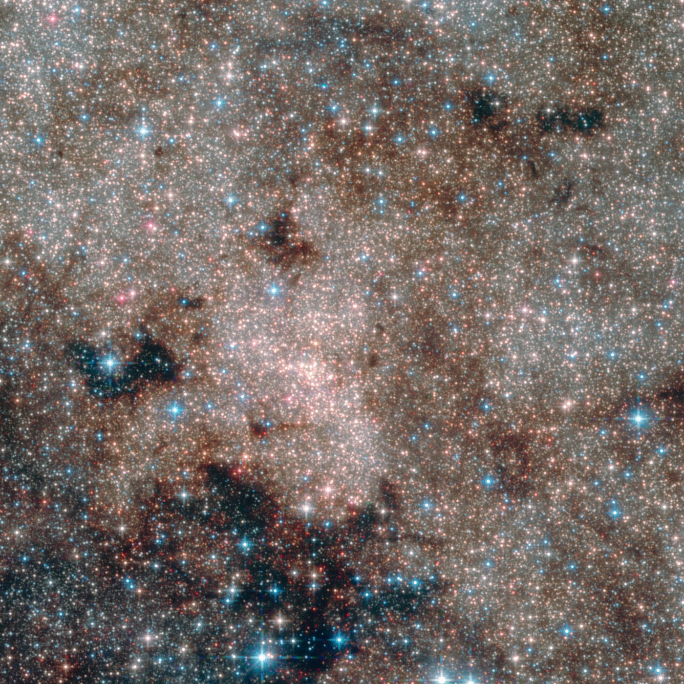 Centro da Via Láctea registrado pelo telescópio espacial Hubble