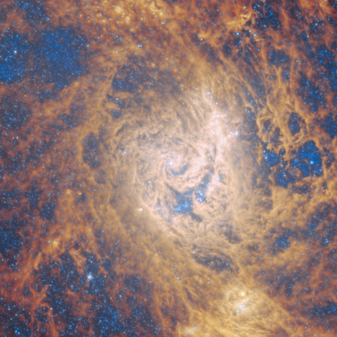 Galáxia do Cata-vento do Sul registrado pelo telescópio espacial James Webb