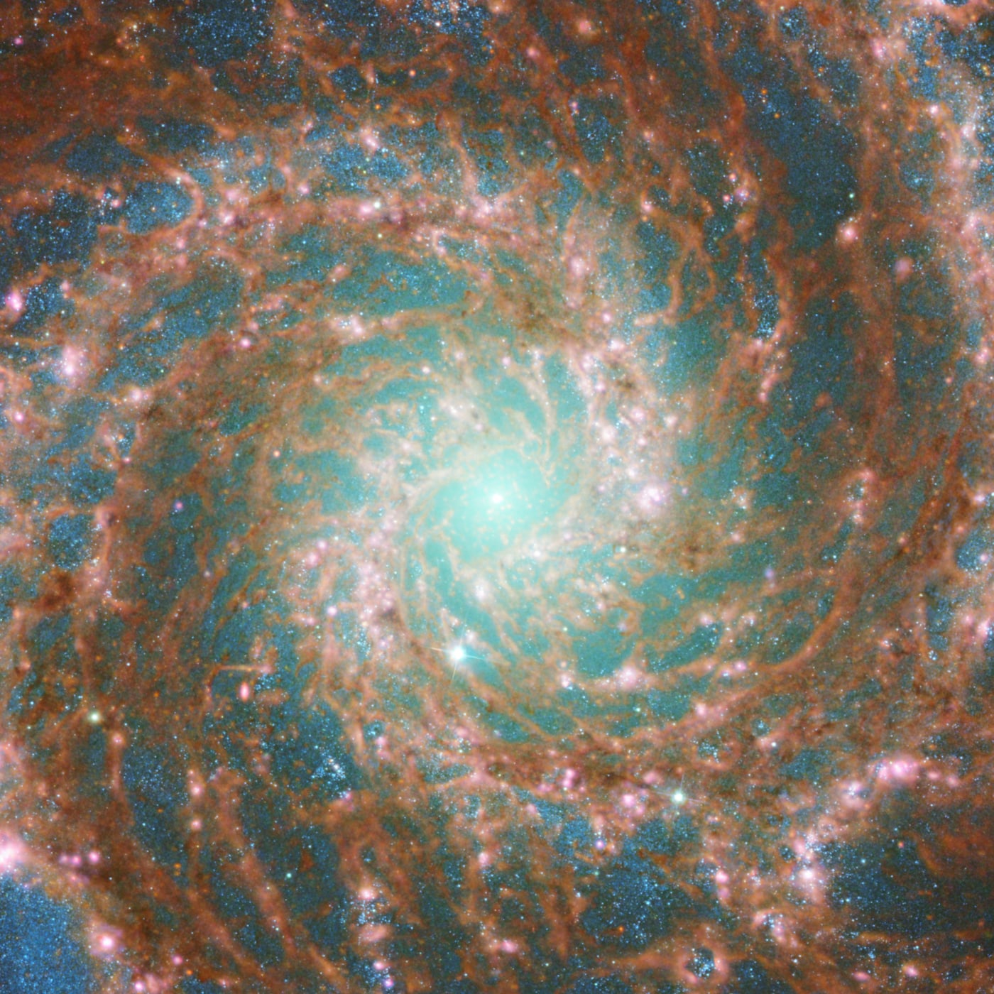 Galáxia Fantasma registrado pelo telescópio espacial James Webb
