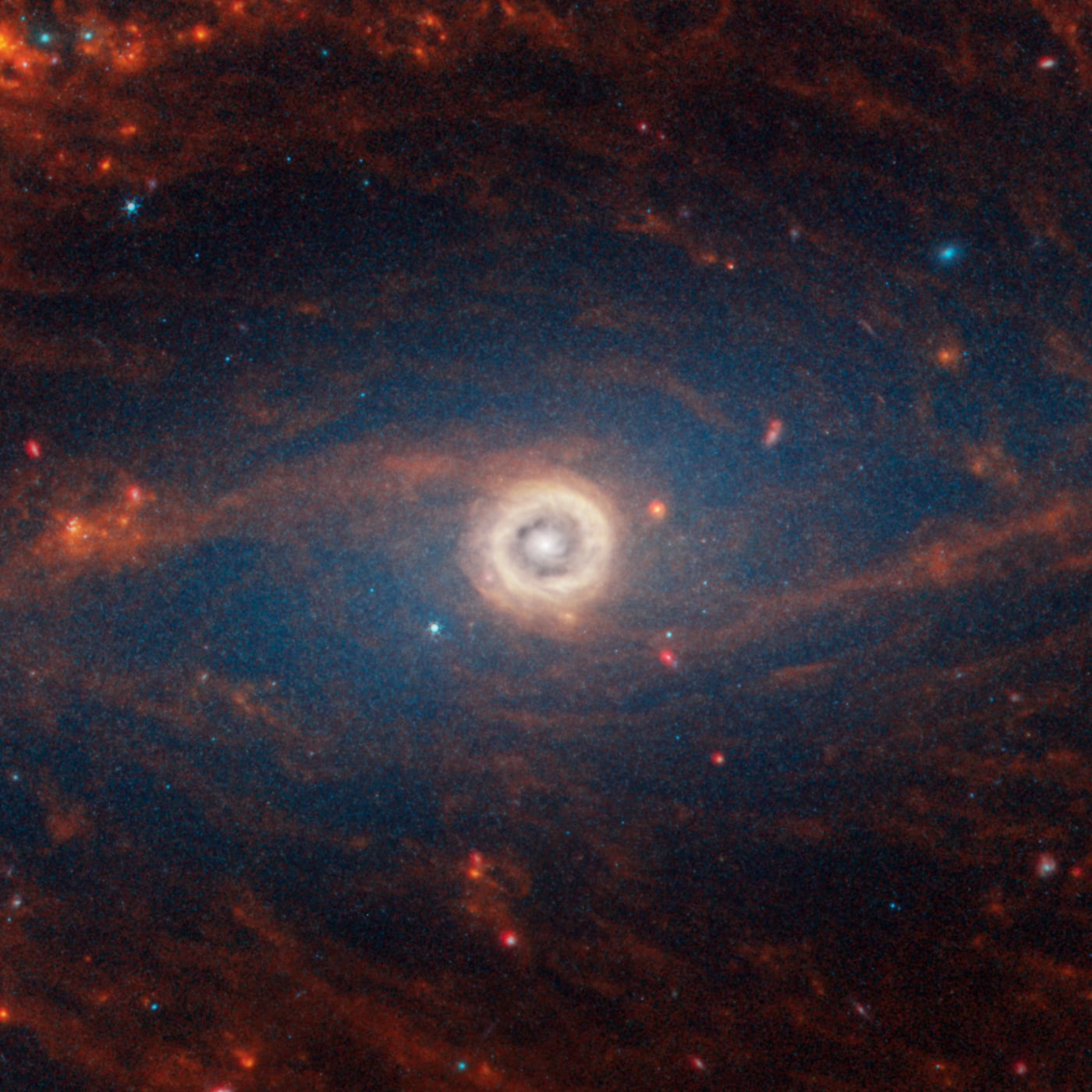 Galáxia espiral barrada NGC 1300 registrado pelo telescópio espacial James Webb
