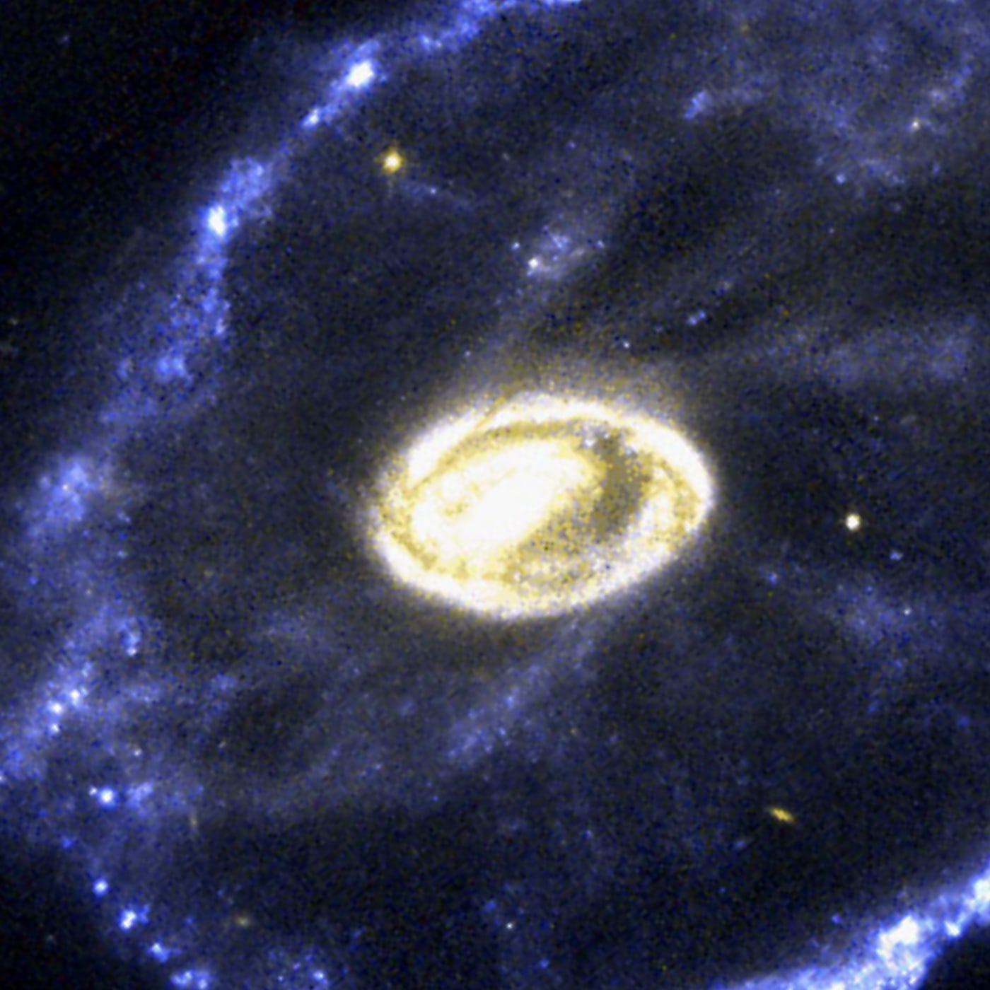 Galáxia Roda de Carroça registrado pelo telescópio espacial Hubble