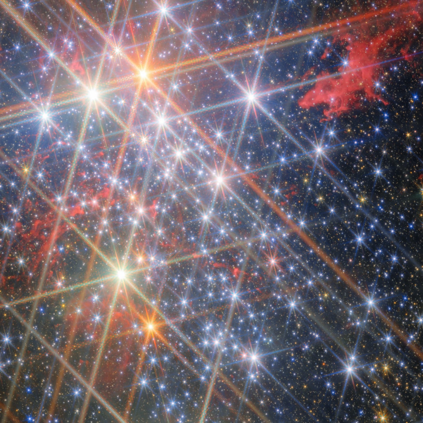Westerlund 1, em imagem do telescópio espacial James Webb
