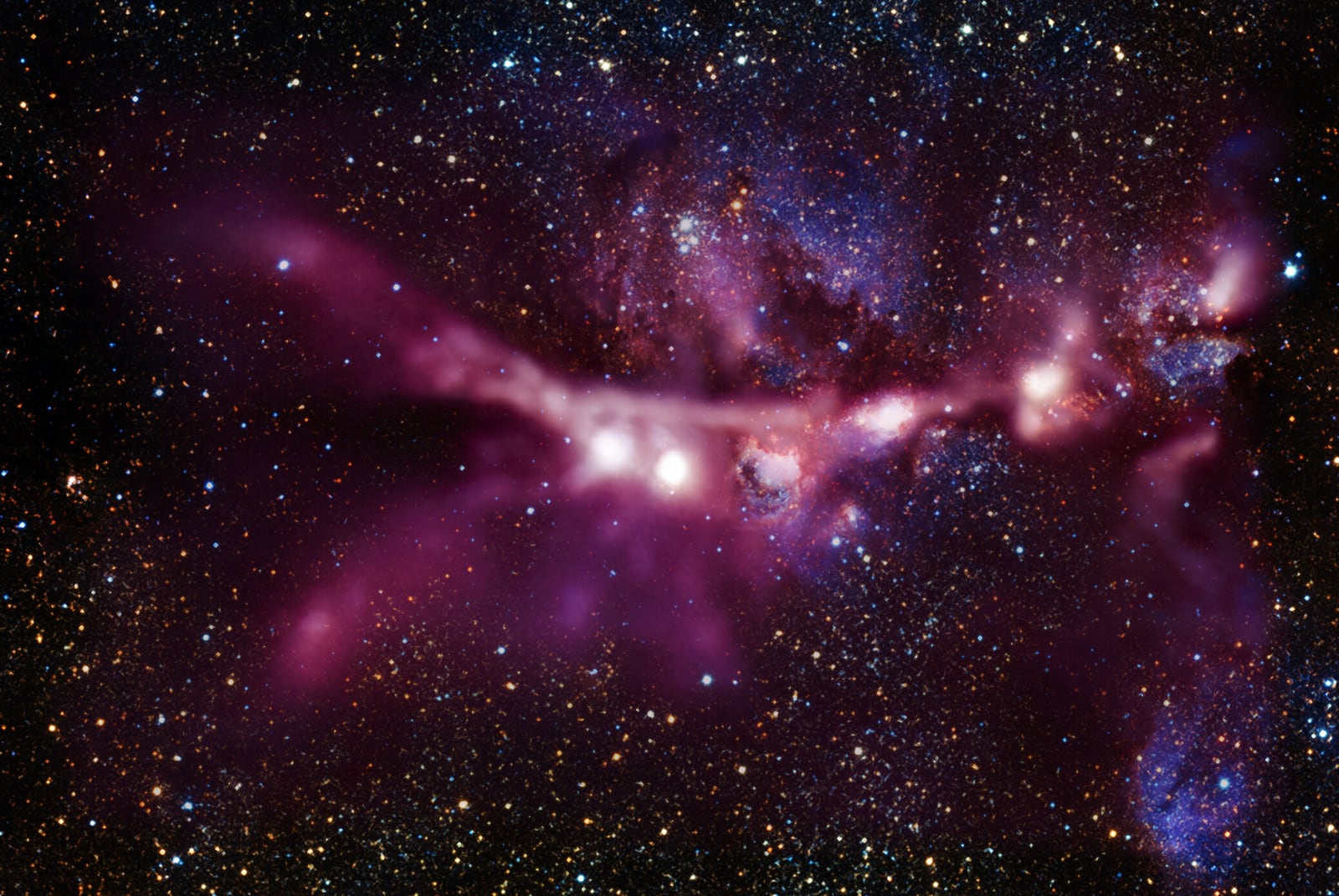 Nebulosa Pata de Gato, região de hidrogênio ionizado, em imagem do Atacama Pathfinder Experiment