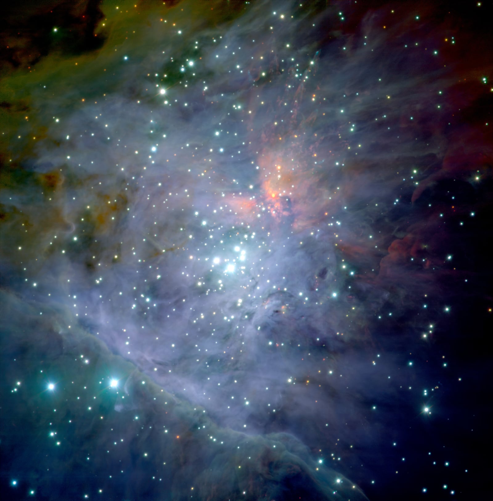 Nebulosa de Órion, nebulosa de emissão registrada pelo Very Large Telescope