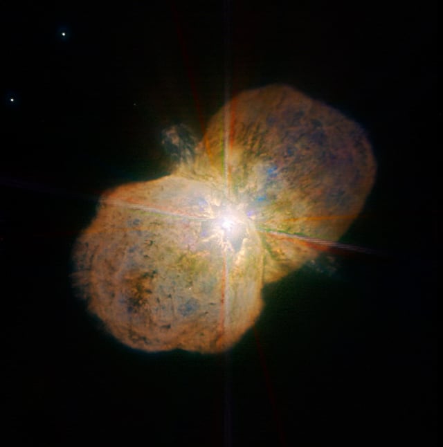 Eta Carinae, estrela supergigante azul registrada pelo Very Large Telescope