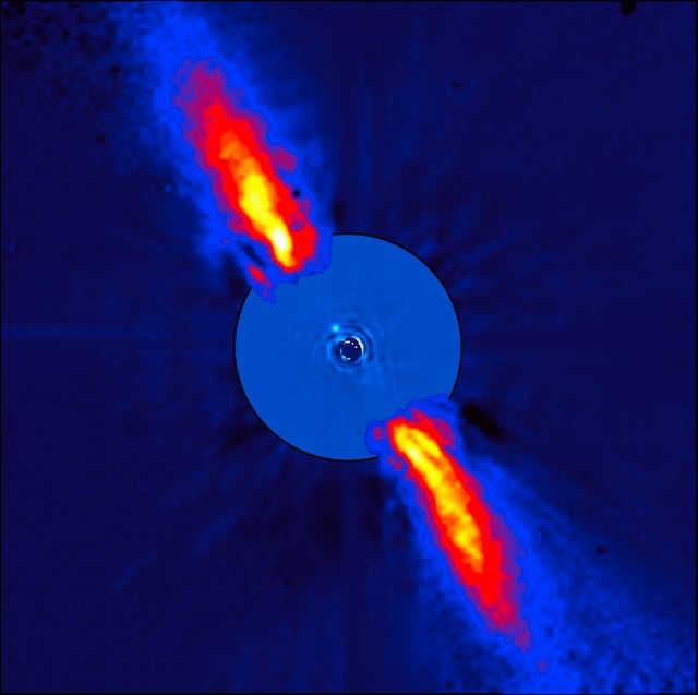 Beta Pictoris, estrela de movimento próprio alto registrada pelo ESO 3.6-metre telescope