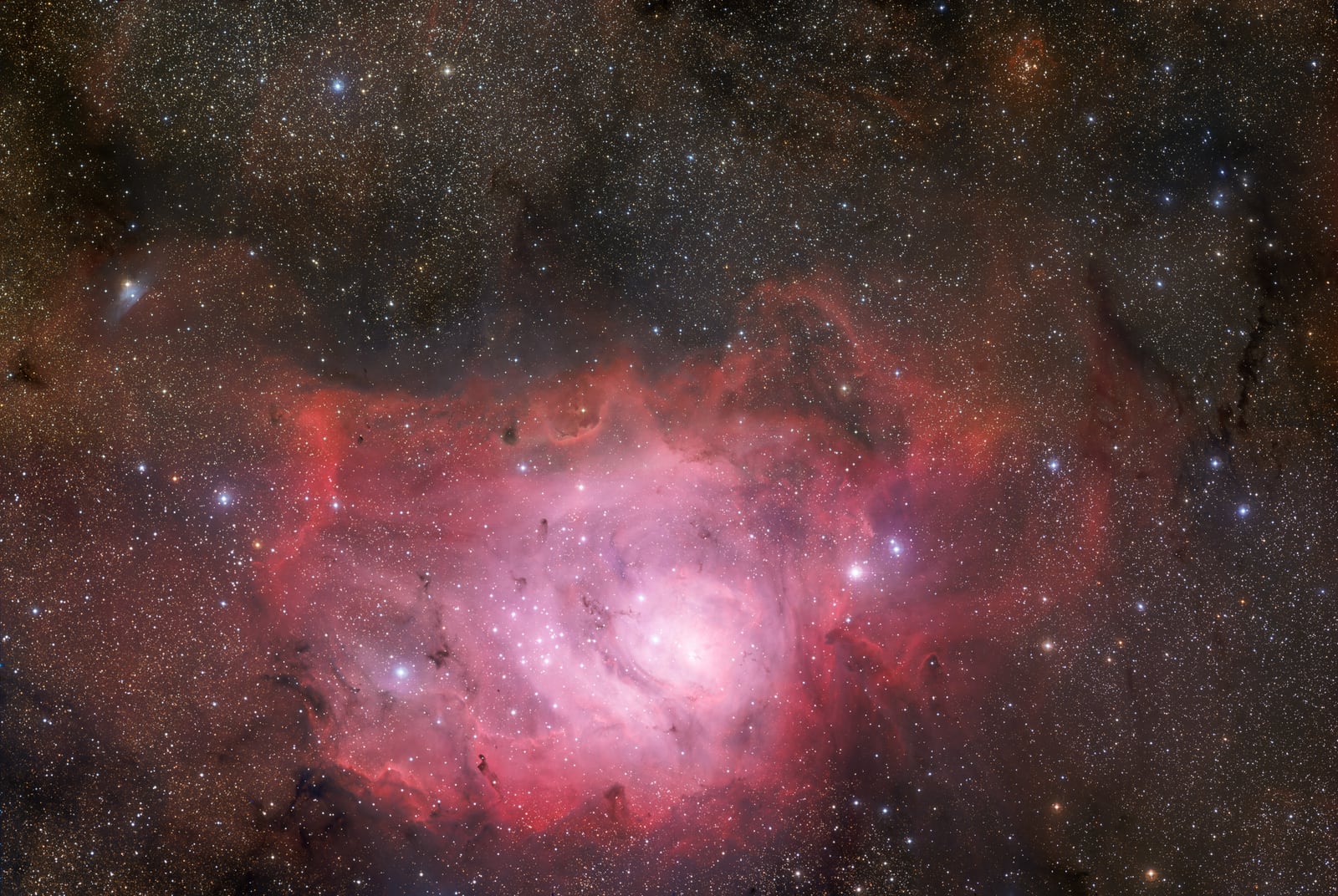 Nebulosa da Lagoa, nebulosa de emissão registrada pelo MPG/ESO 2.2-metre telescope