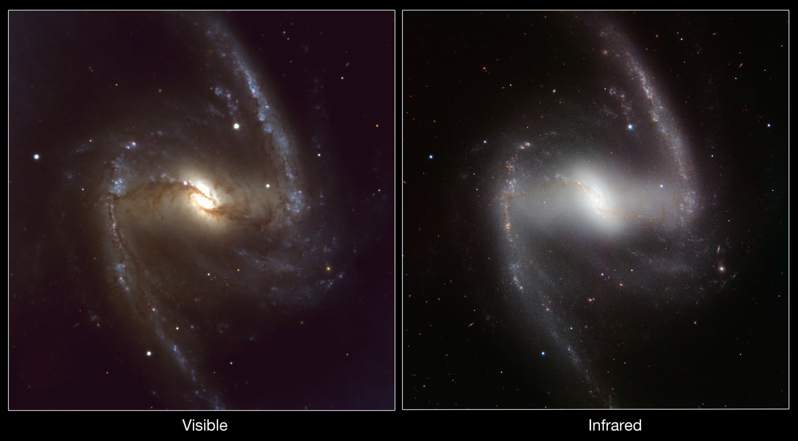 Galáxia NGC 1365, galáxia registrada pelo Very Large Telescope