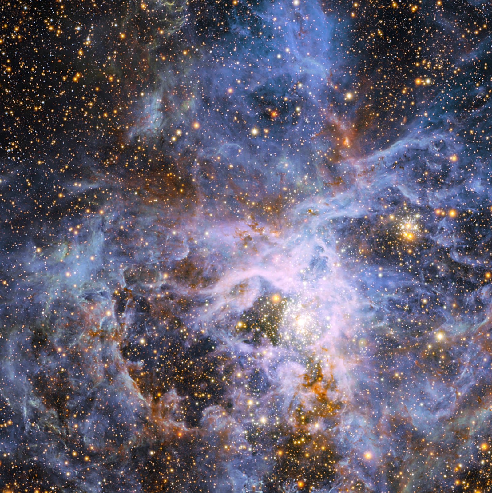 Nebulosa da Tarântula, região de formação de estrelas registrada pelo MPG/ESO 2.2-metre telescope