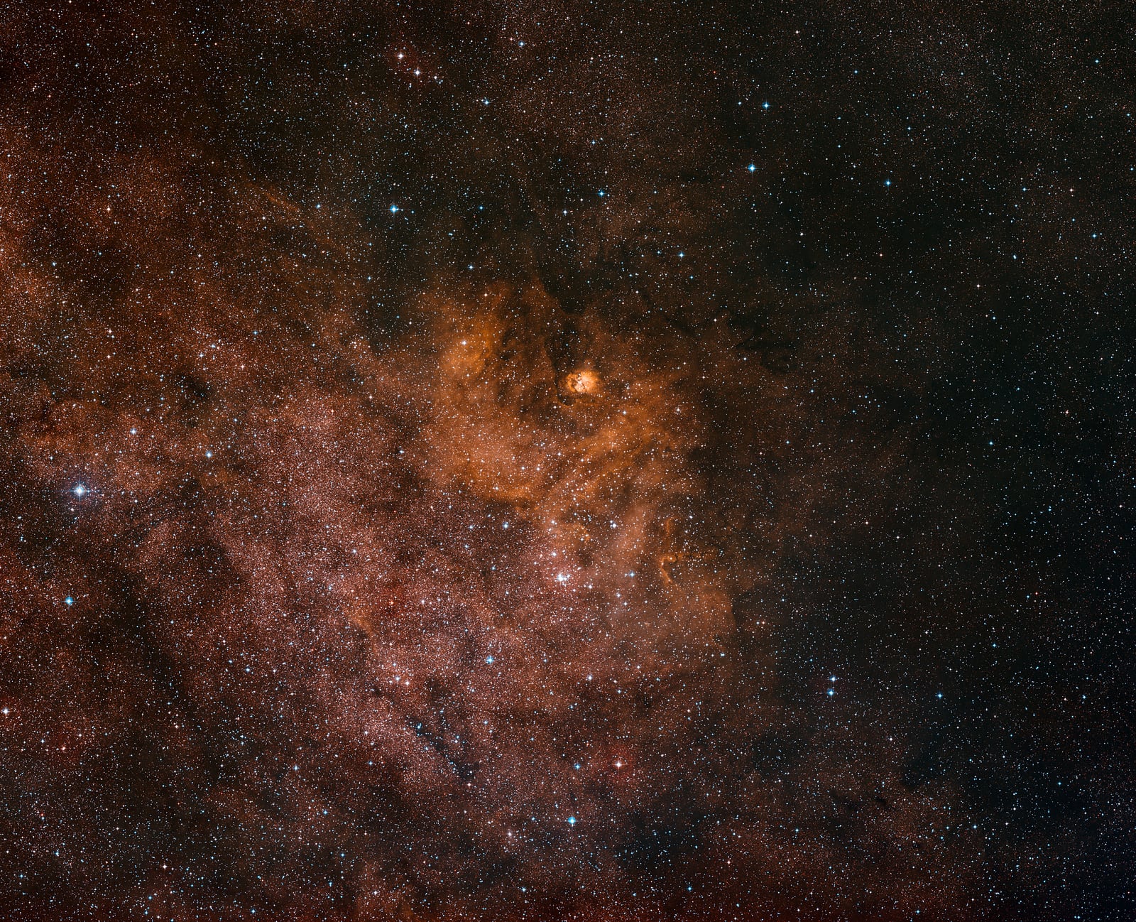 Aglomerado NGC 6604, aglomerado aberto, em imagem do Digitized Sky Survey 2