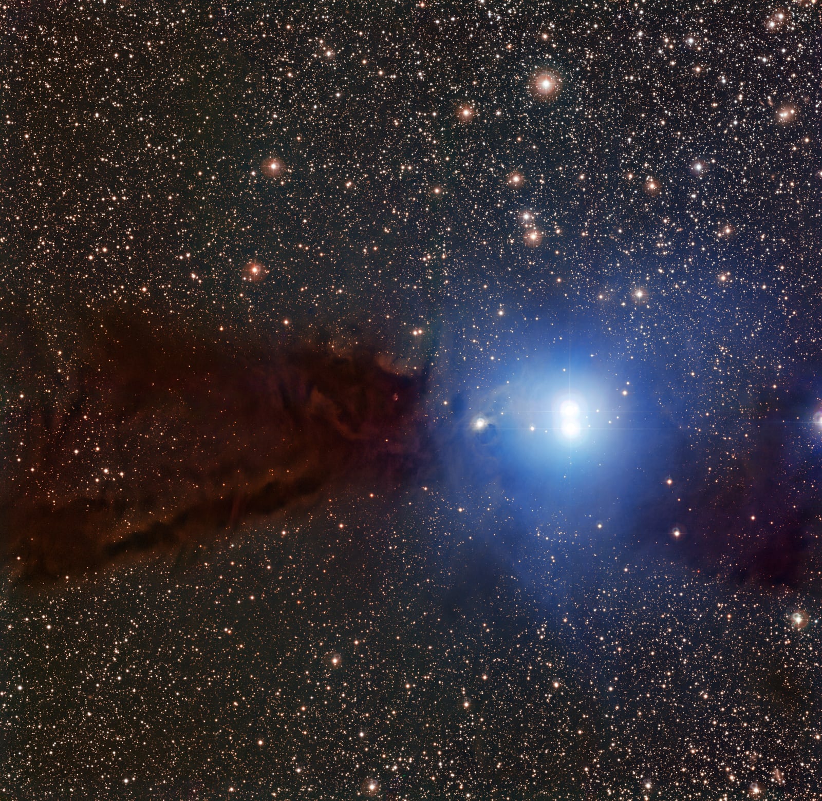 Nuvem escura de Lupus 3, região de formação de estrelas registrada pelo MPG/ESO 2.2-metre telescope