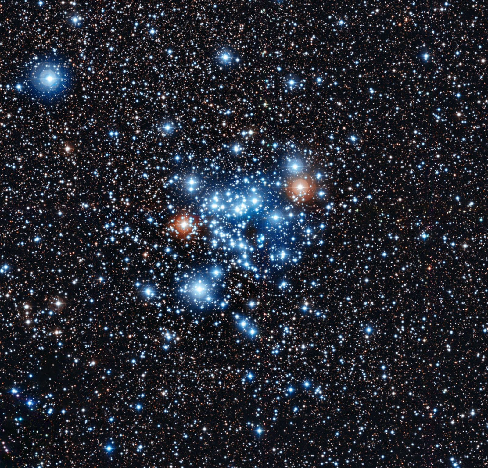 Aglomerado NGC 3766, aglomerado aberto registrada pelo MPG/ESO 2.2-metre telescope