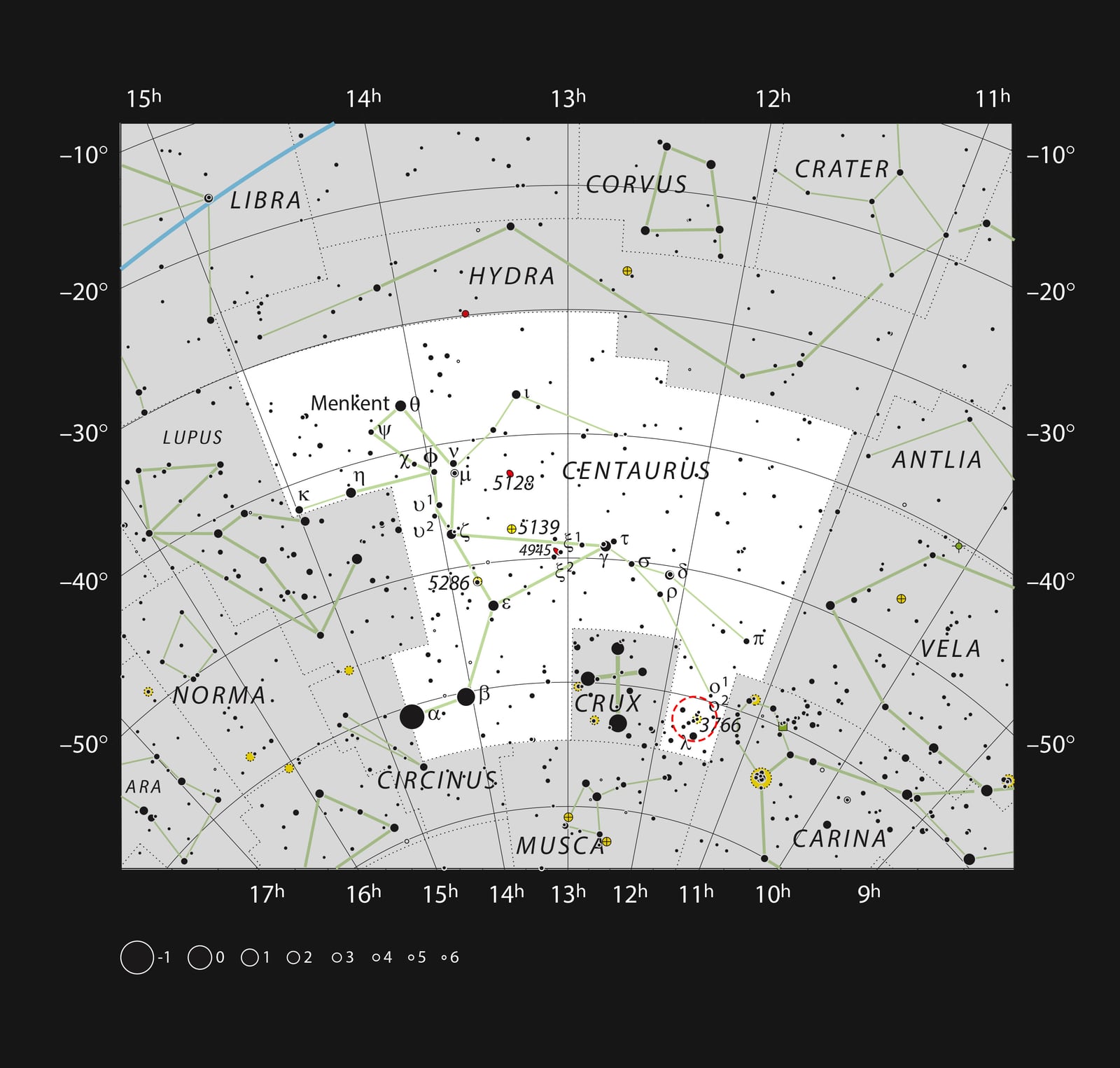 Ilustração artística de Aglomerado NGC 3766, aglomerado aberto