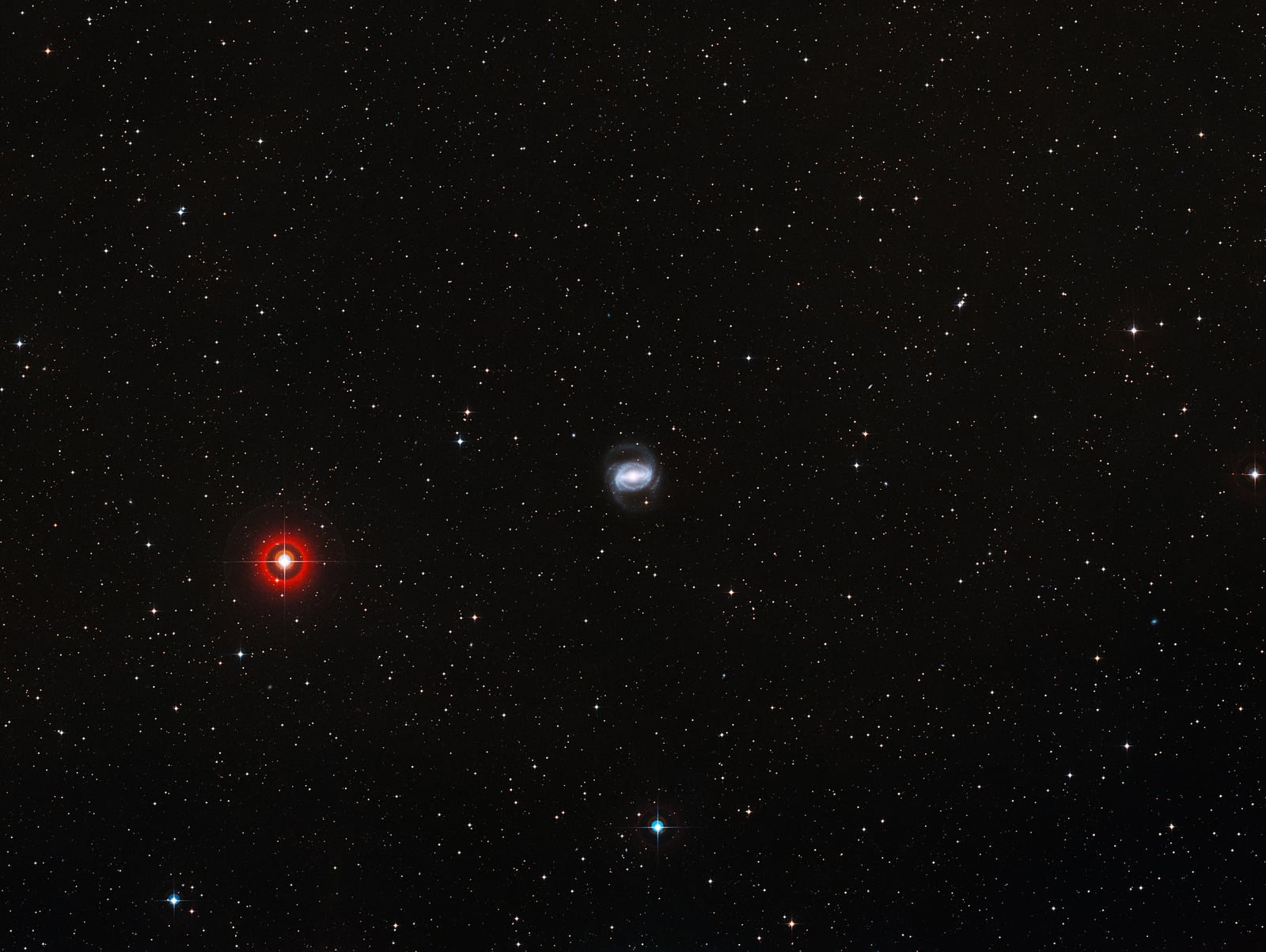Galáxia NGC 1433, galáxia registrada pelo Digitized Sky Survey 2