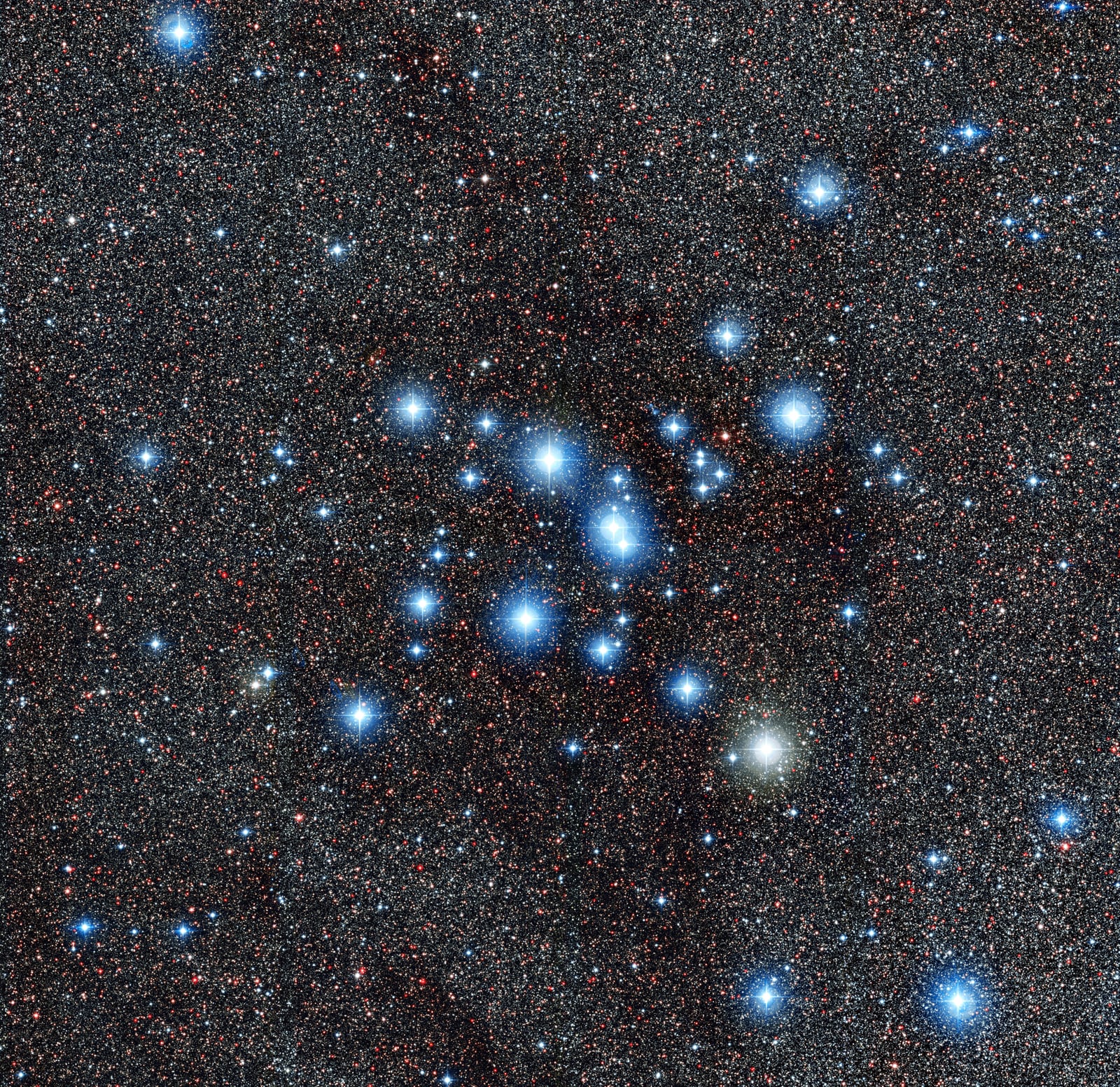 Aglomerado Messier 7, aglomerado aberto registrada pelo MPG/ESO 2.2-metre telescope