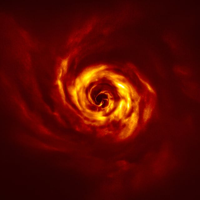 AB Aurigae, estrela herbig ae/be registrada pelo Very Large Telescope