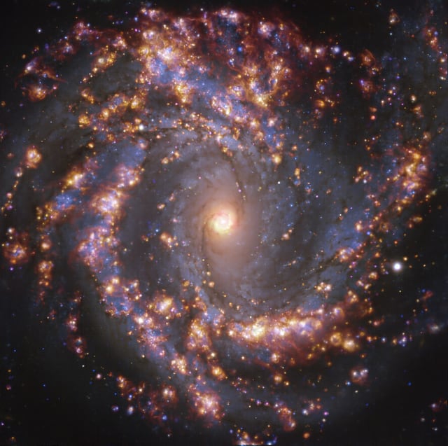 Galáxia Messier 61, galáxia, em imagem do Very Large Telescope