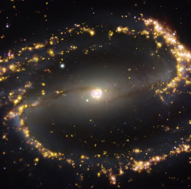 Galáxia espiral barrada NGC 1300, galáxia seyfert tipo 2, em imagem do Very Large Telescope