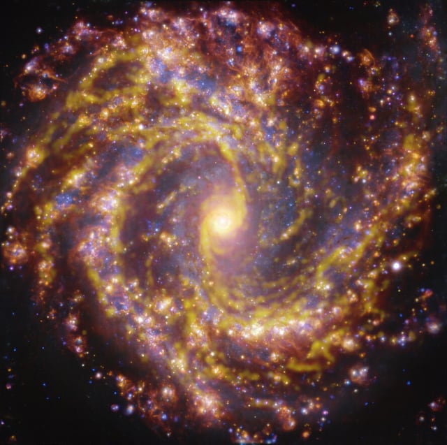 Galáxia Messier 61, galáxia, em imagem do Very Large Telescope