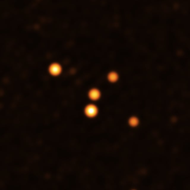 Sagittarius A*, buraco negro supermassivo, em imagem do Very Large Telescope Interferometer