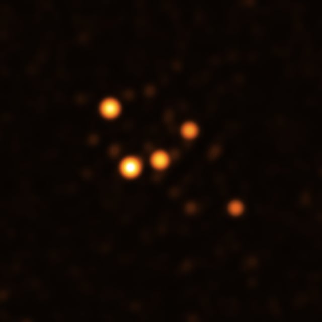 Sagittarius A*, buraco negro supermassivo, em imagem do Very Large Telescope Interferometer