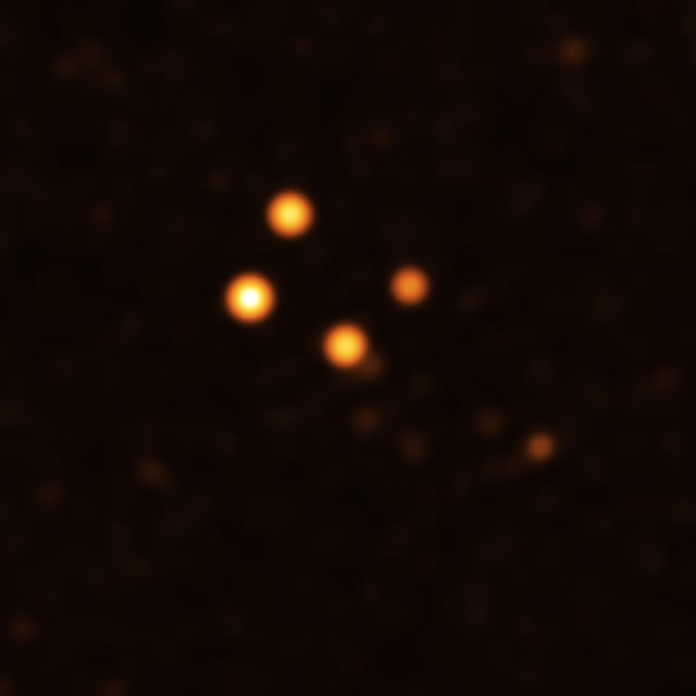 Sagittarius A*, buraco negro supermassivo, em imagem do Very Large Telescope Interferometer
