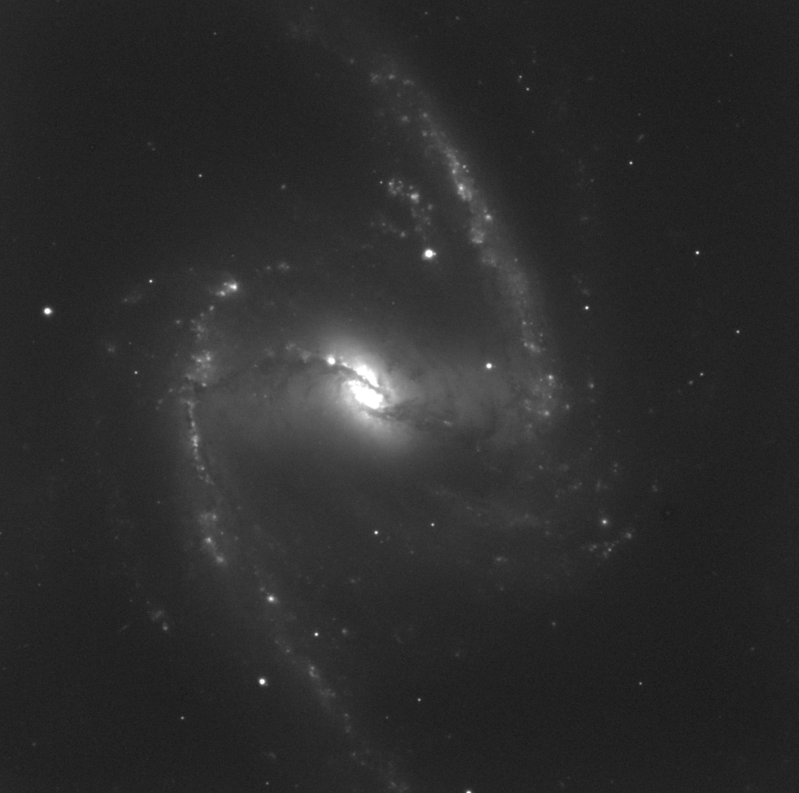 Galáxia NGC 1365, galáxia registrada pelo Very Large Telescope