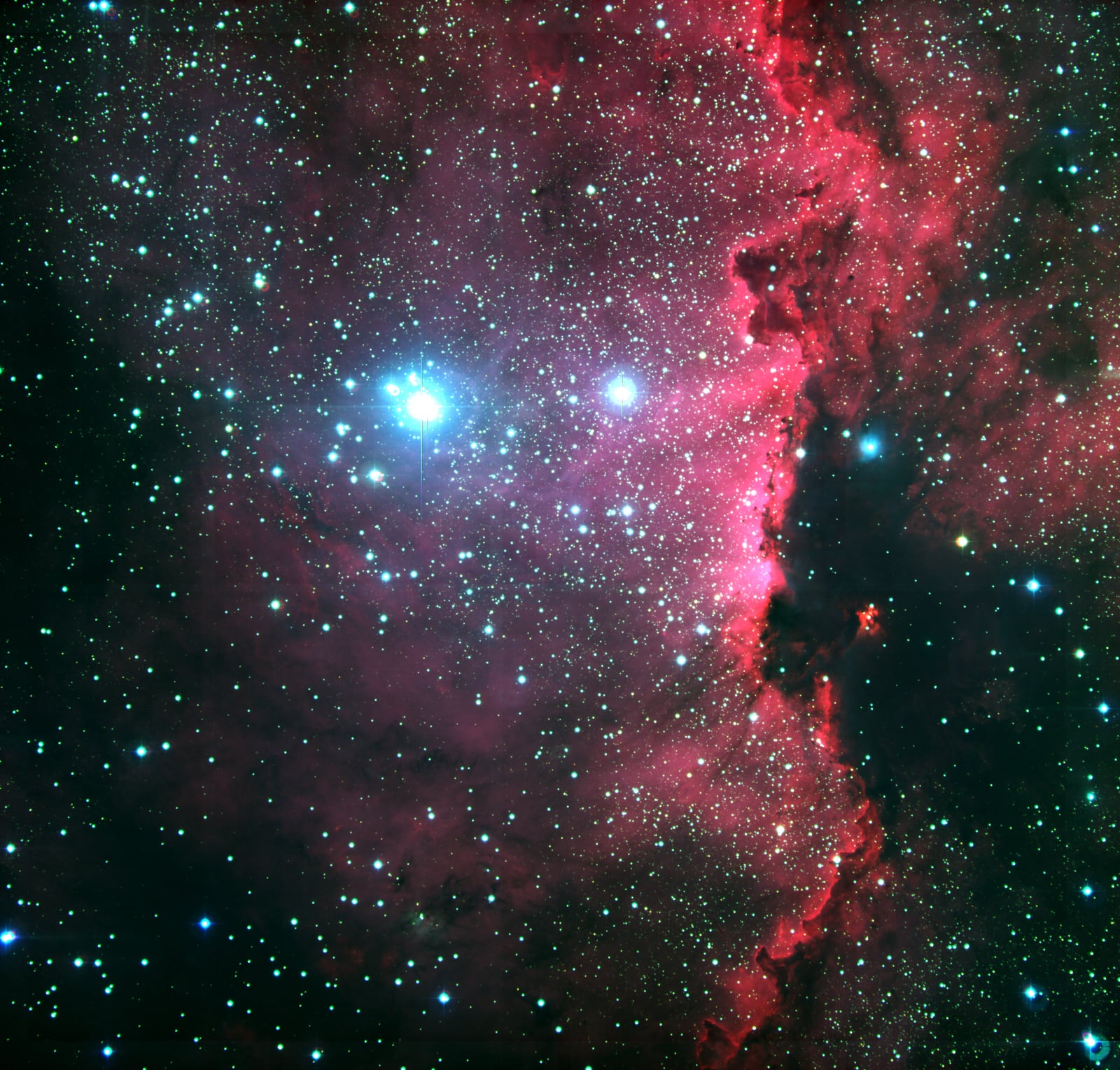 Nebulosa NGC 6188, meio interestelar registrada pelo MPG/ESO 2.2-metre telescope