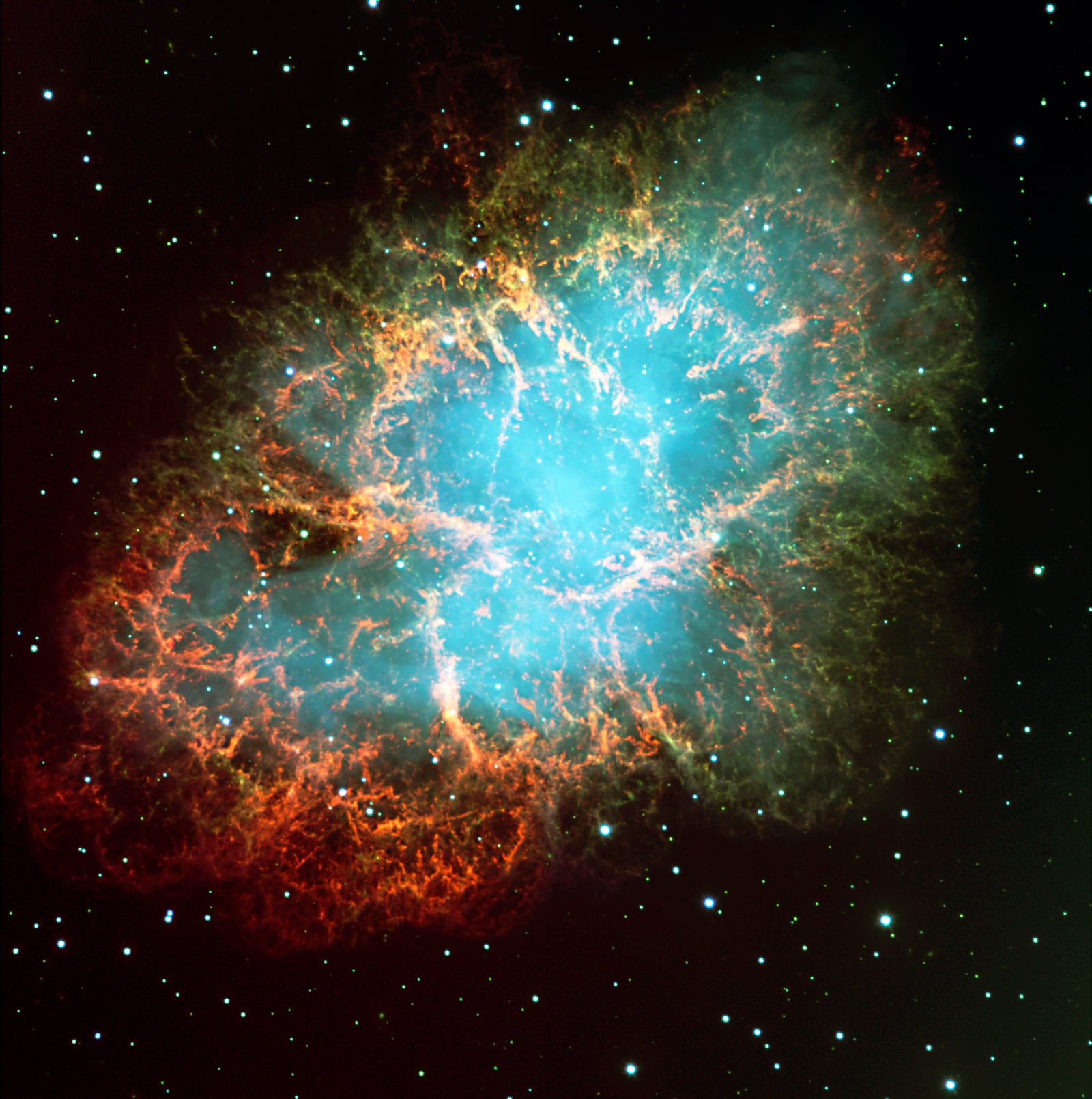 Nebulosa do Caranguejo, remanescente de supernova registrada pelo Very Large Telescope