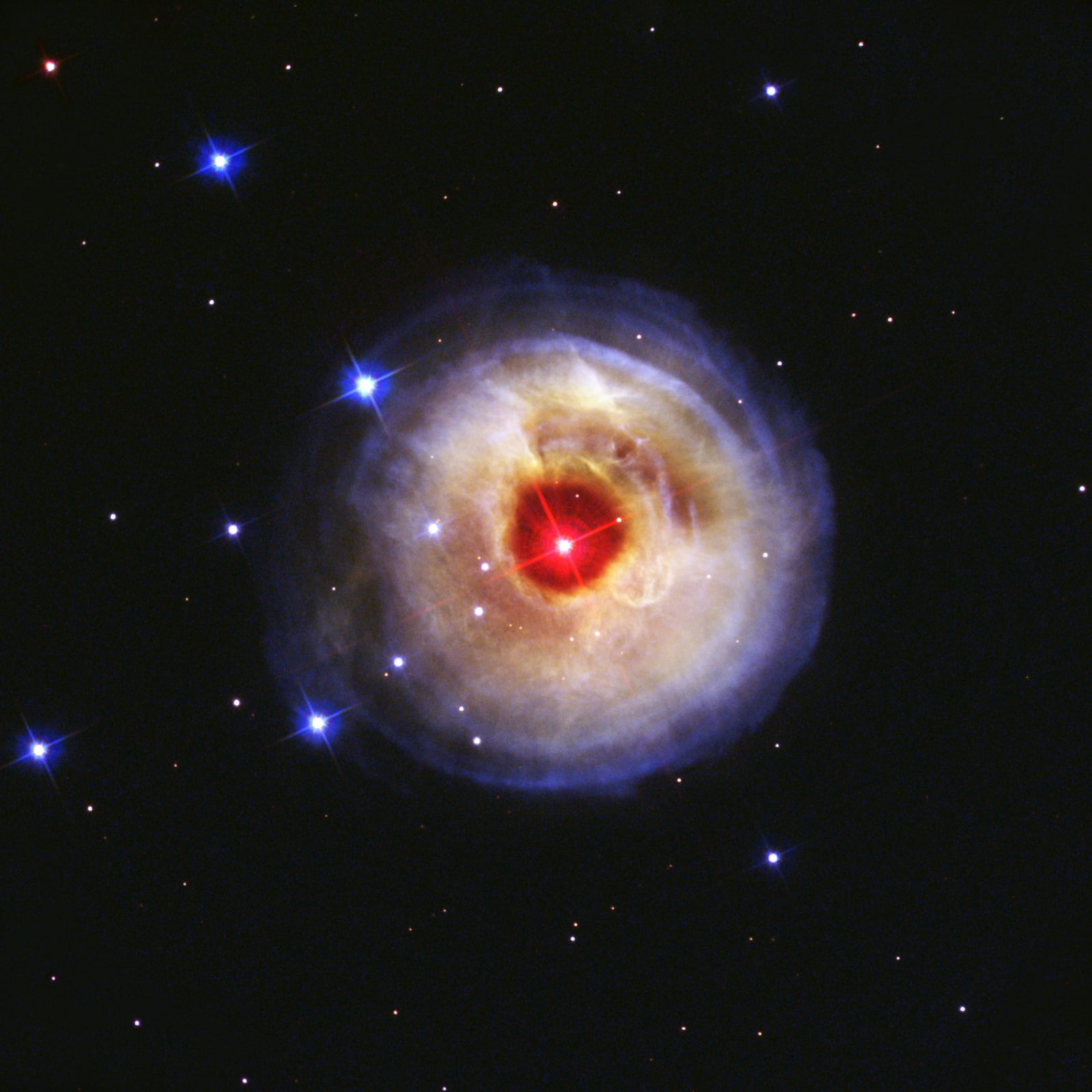 V838 Monocerotis, variável cataclísmica, em imagem do Hubble Space Telescope