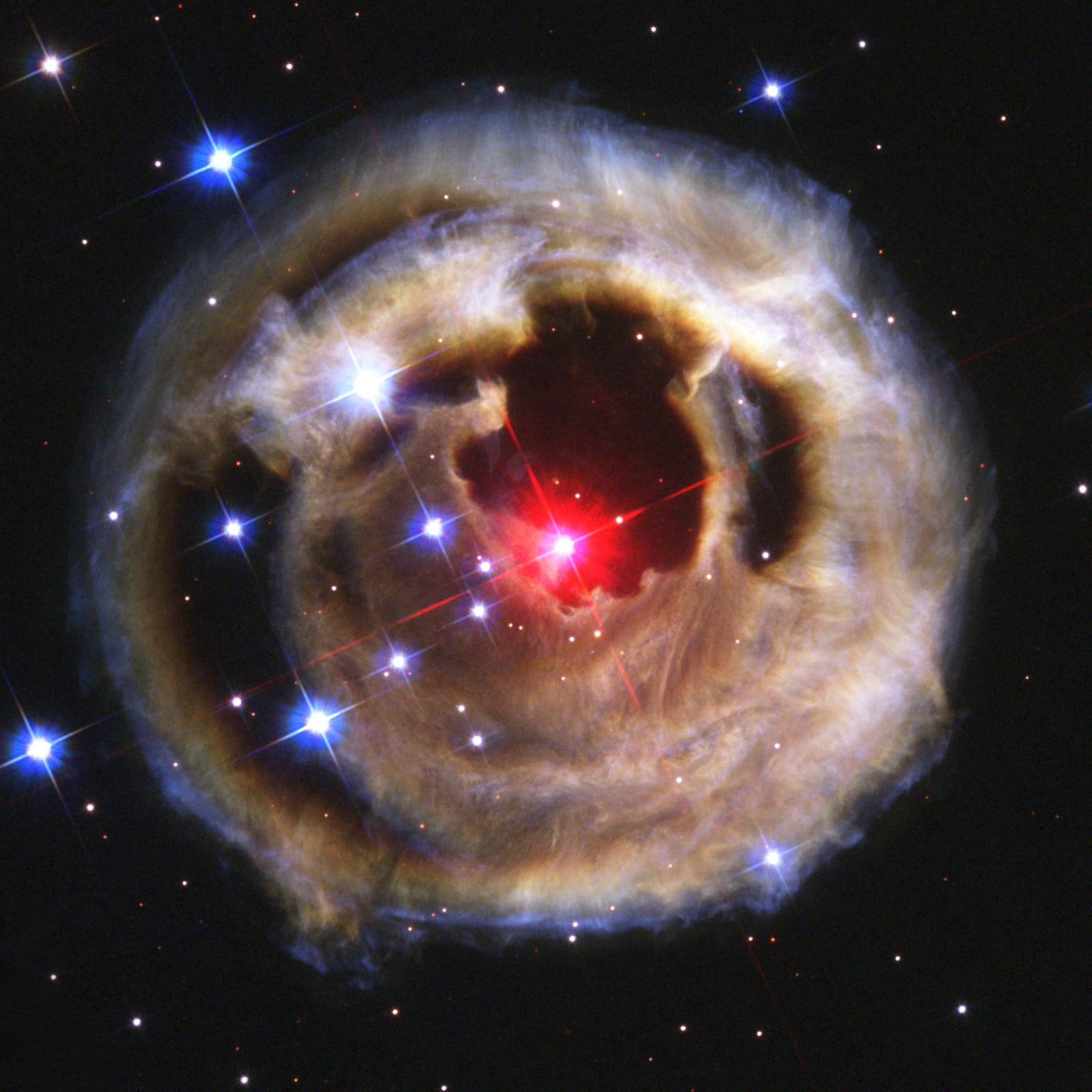 V838 Monocerotis, variável cataclísmica, em imagem do Hubble Space Telescope