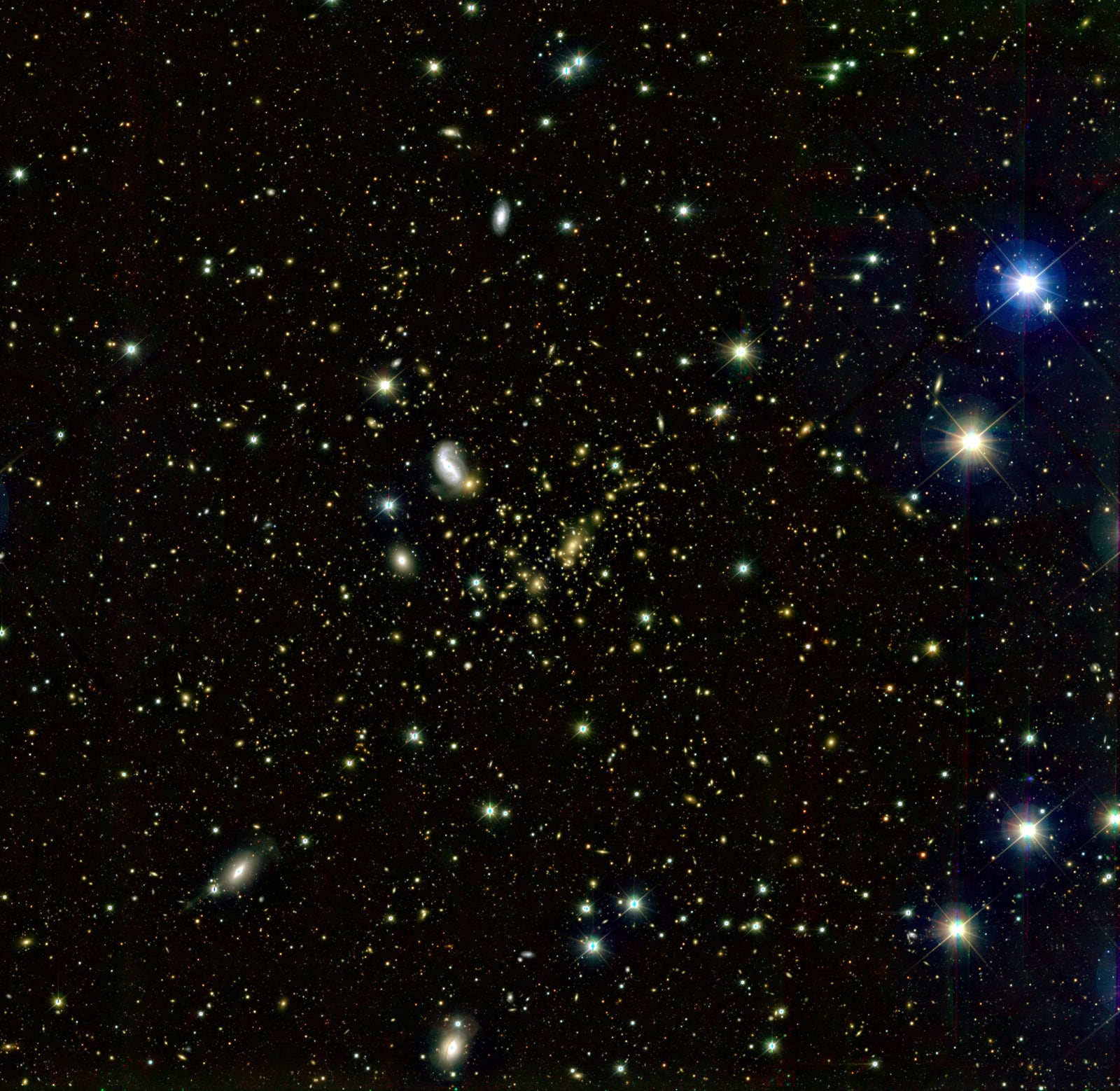 Aglomerado Abell 2218, aglomerado de galáxias, em imagem do CTIO