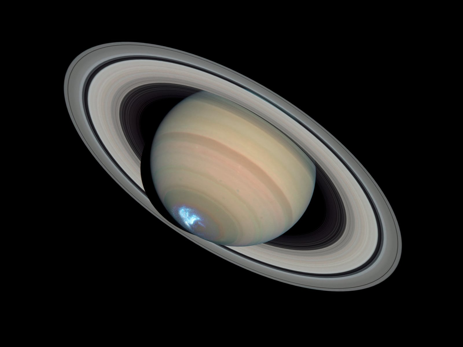 Saturno, planeta, em imagem do Hubble Space Telescope