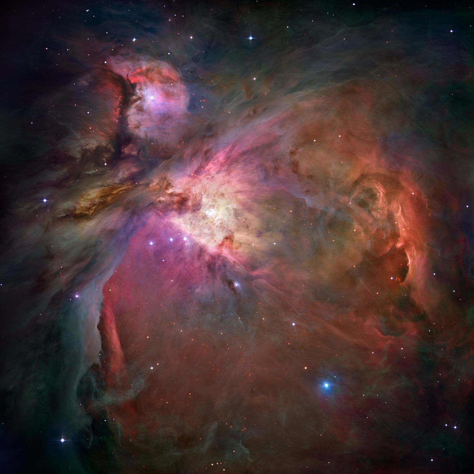 Nebulosa de Órion, nebulosa de emissão registrada pelo Hubble Space Telescope