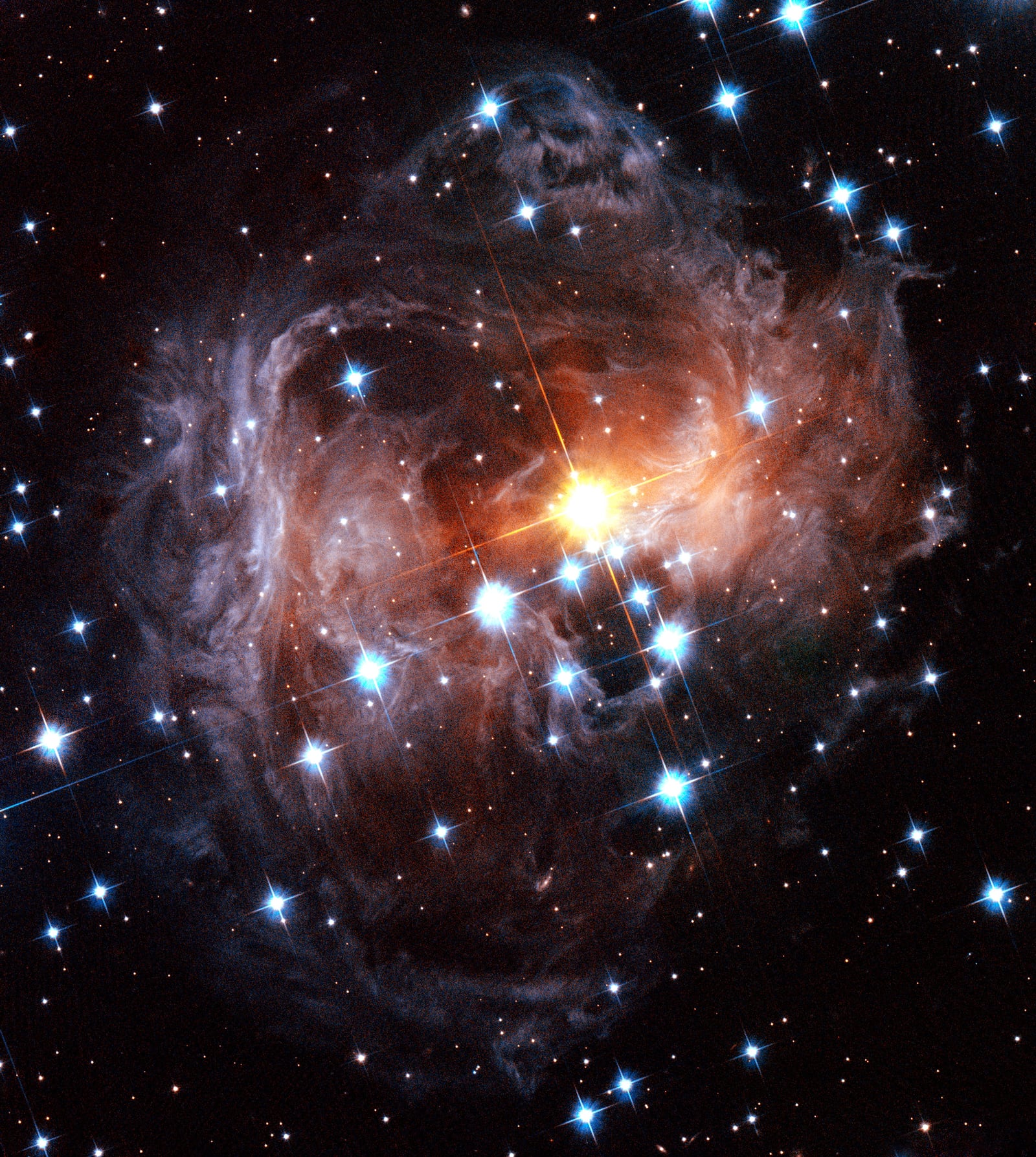 V838 Monocerotis, variável cataclísmica, em imagem do Hubble Space Telescope