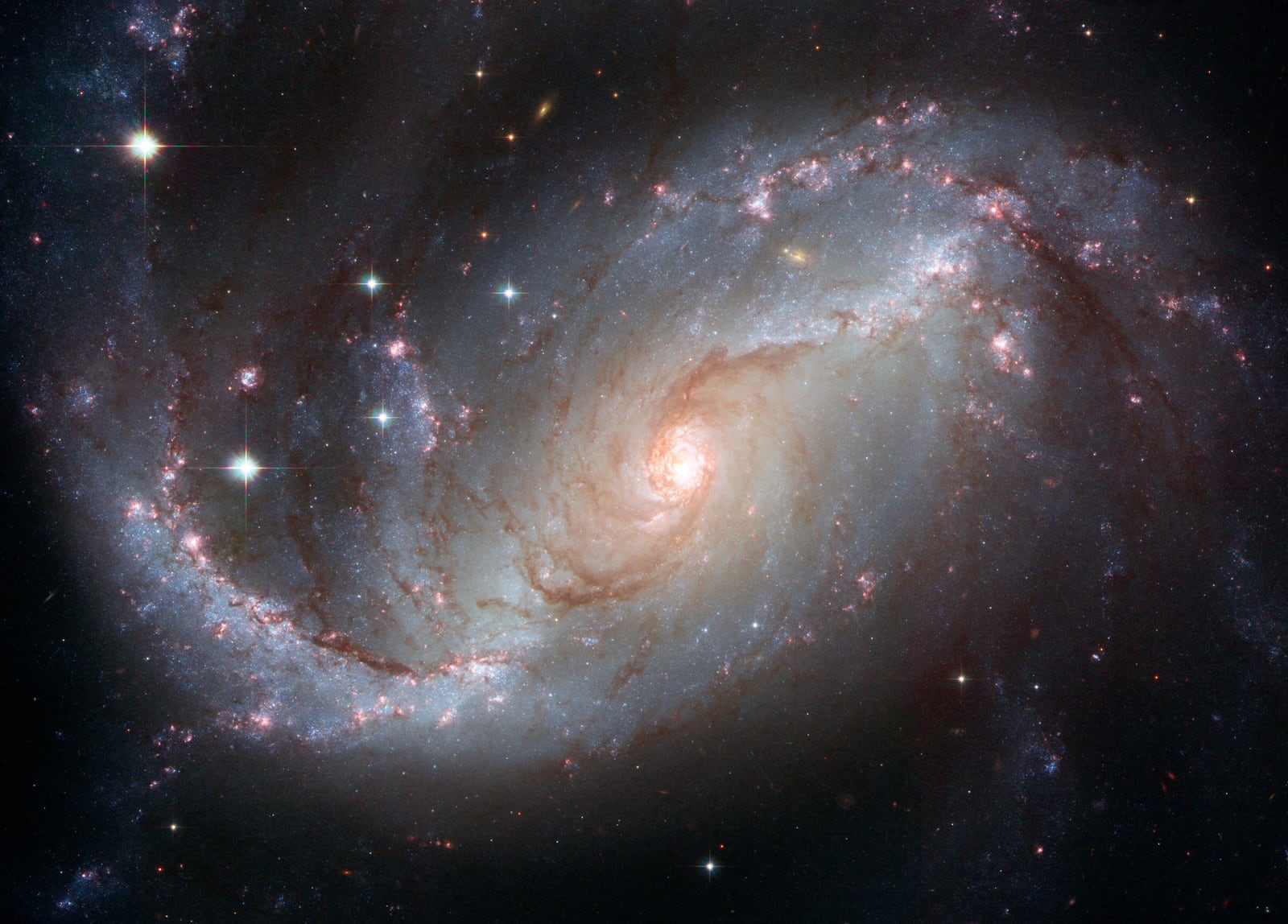 Galáxia NGC 1672, galáxia registrada pelo Hubble Space Telescope