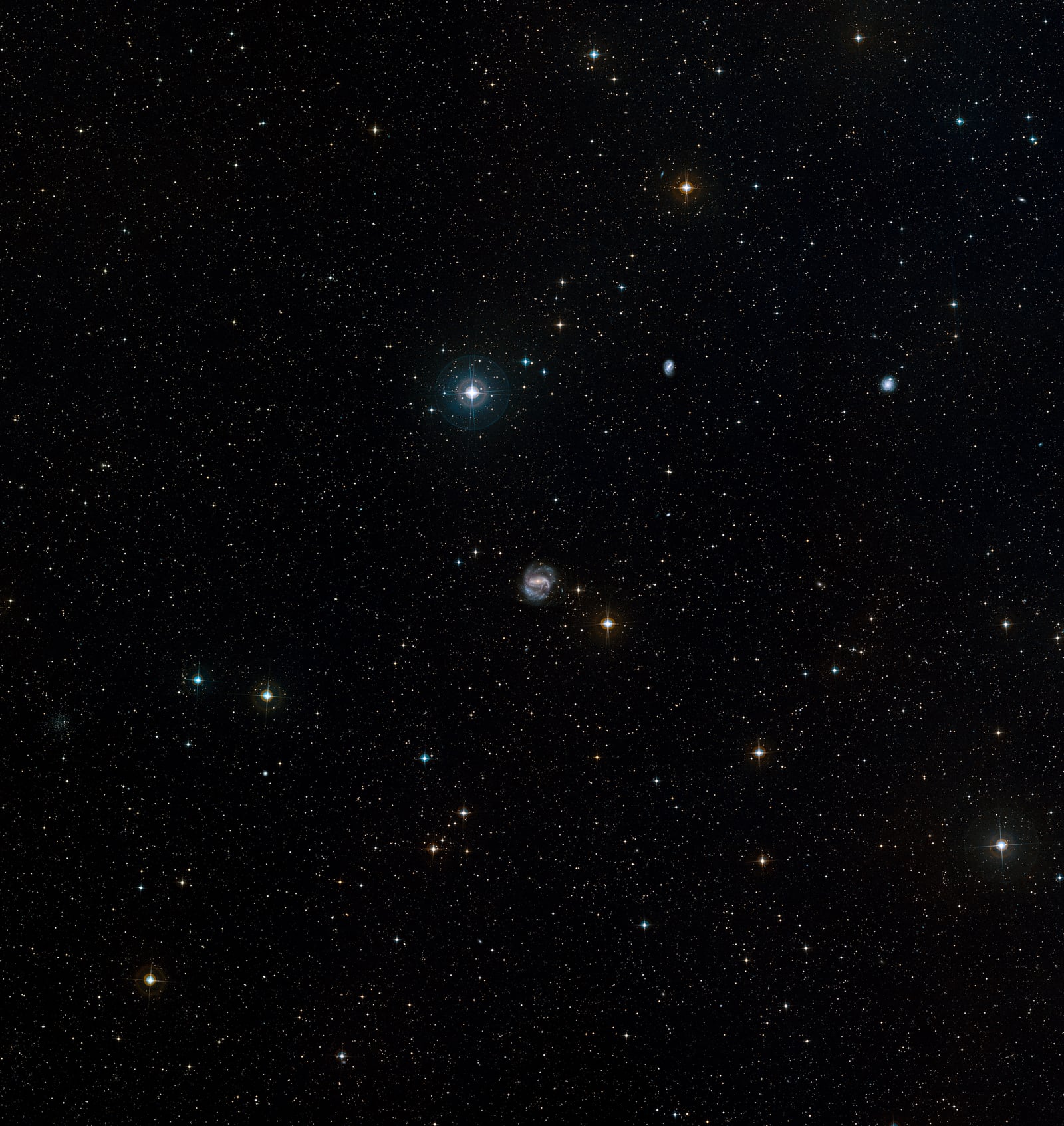 Galáxia NGC 1672, galáxia, em imagem do DSS