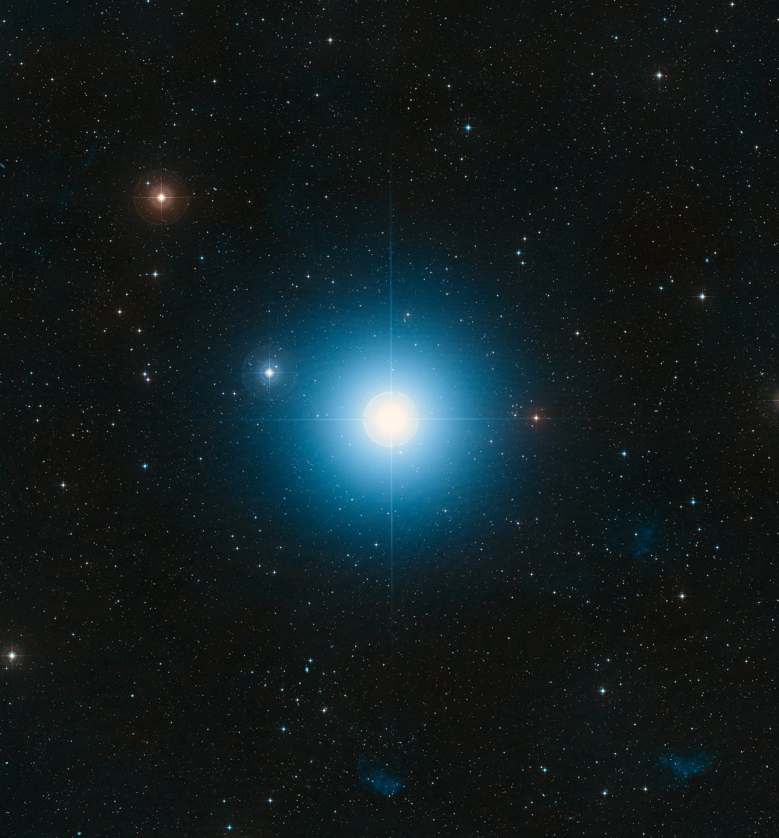 Fomalhaut, estrela de movimento próprio alto, em imagem do DSS