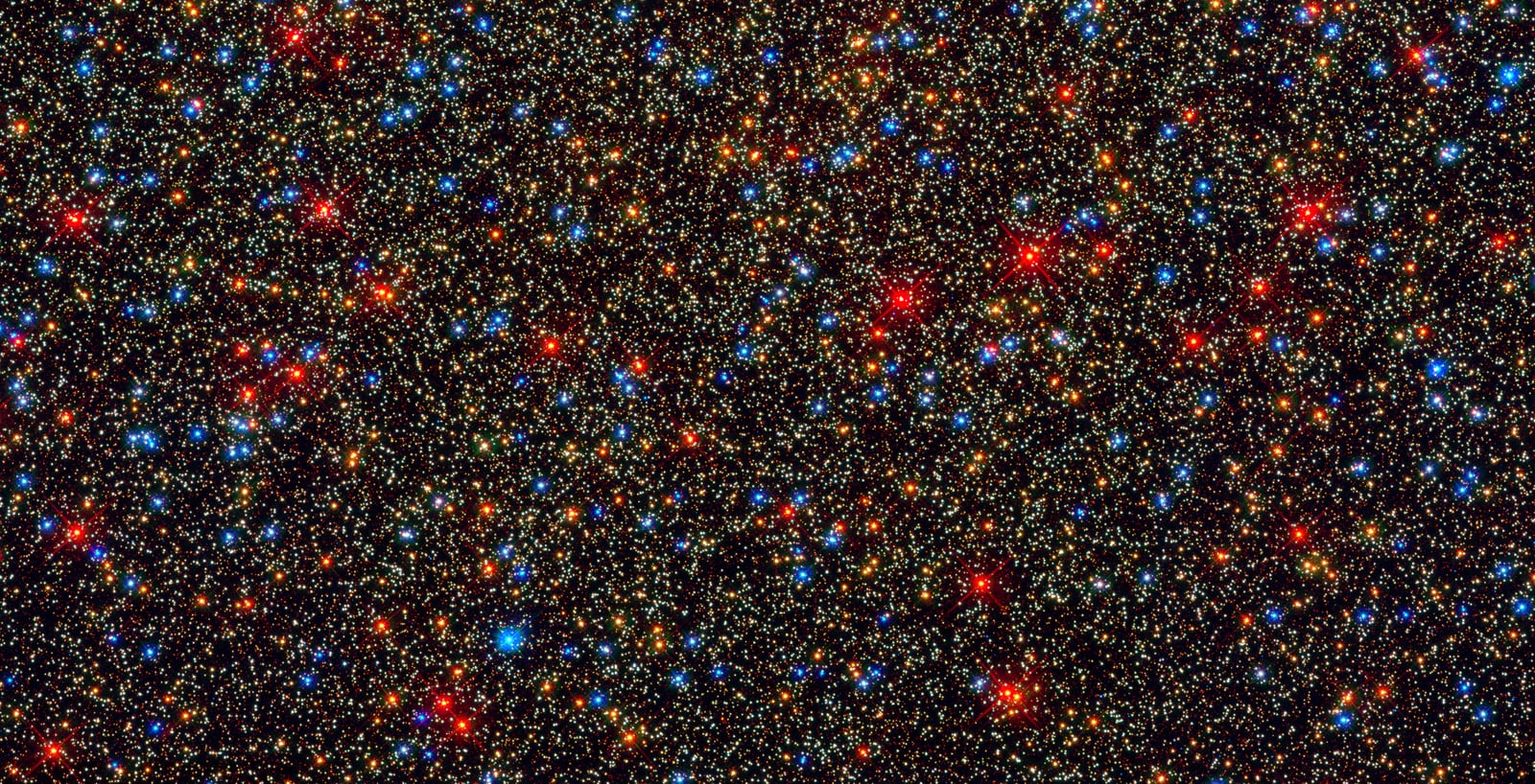 Ômega Centauri, aglomerado globular, em imagem do Hubble Space Telescope