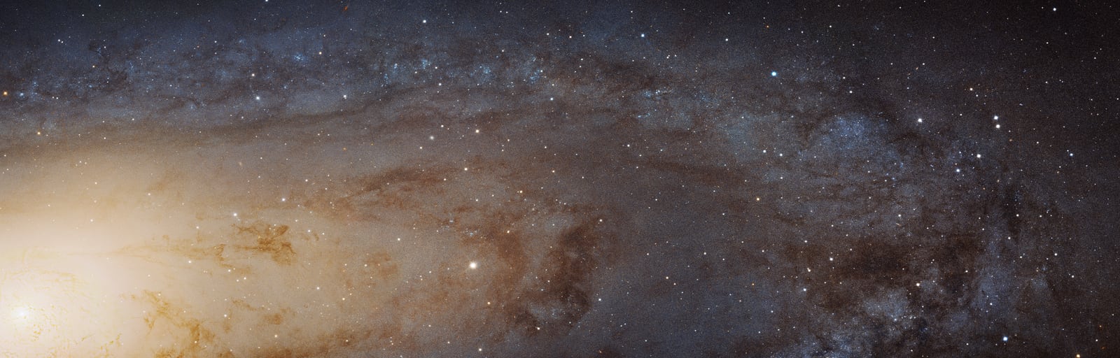 Galáxia de Andrômeda, galáxia registrada pelo Hubble Space Telescope
