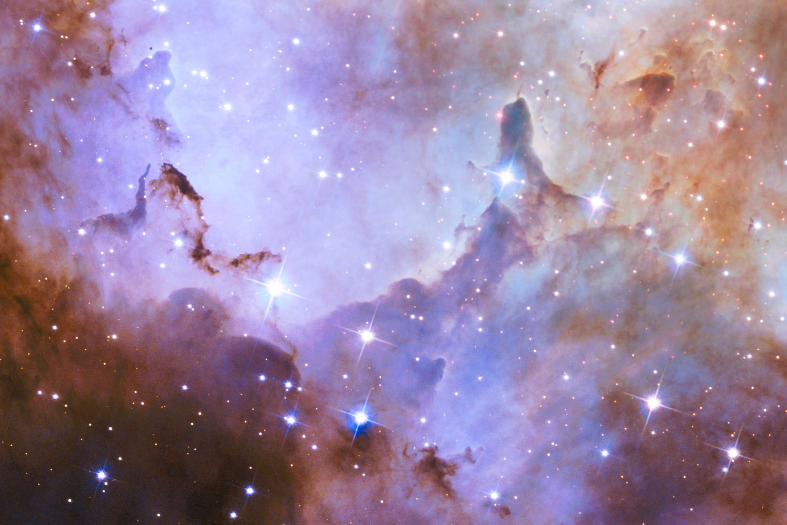 Westerlund 2, aglomerado aberto, em imagem do Hubble Space Telescope