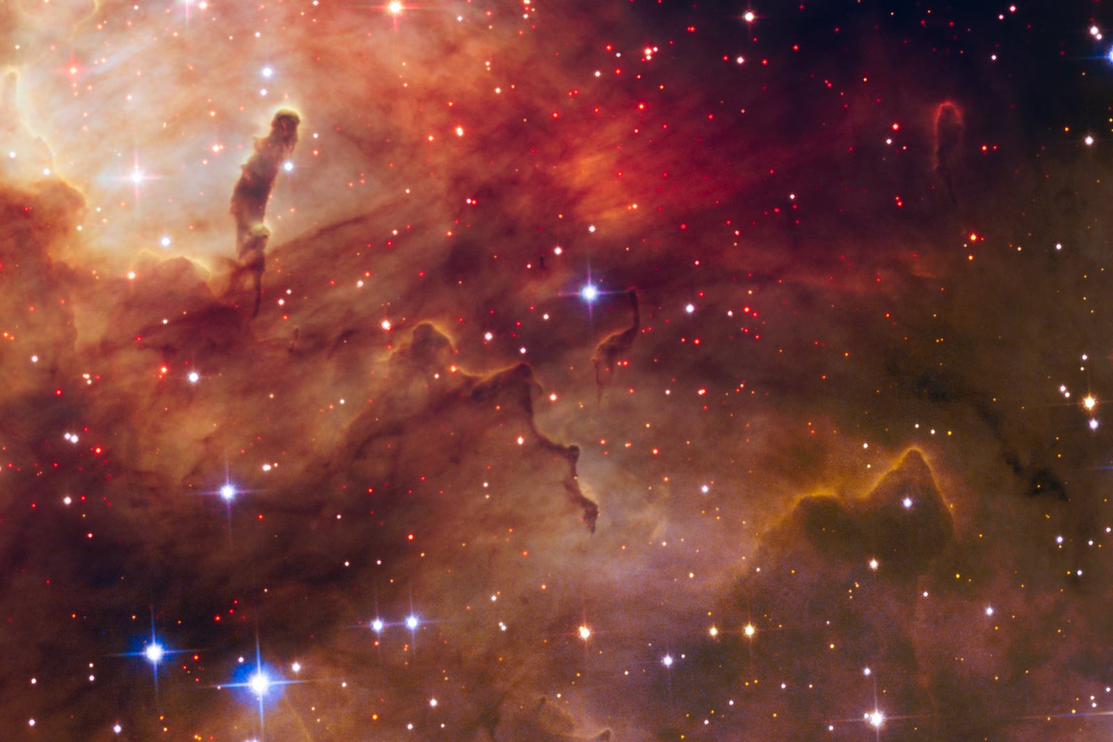 Westerlund 2, aglomerado aberto, em imagem do Hubble Space Telescope