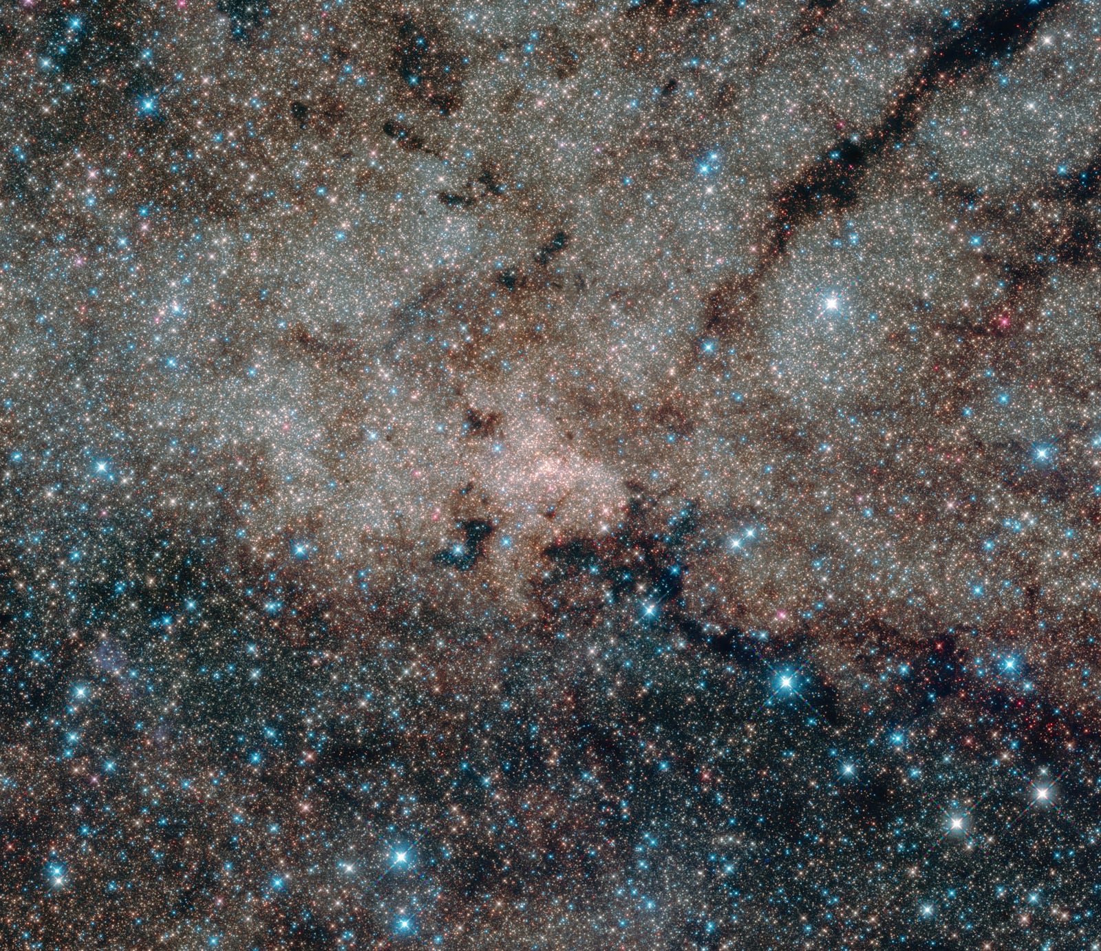Centro da Via Láctea, região do céu, em imagem do Hubble Space Telescope