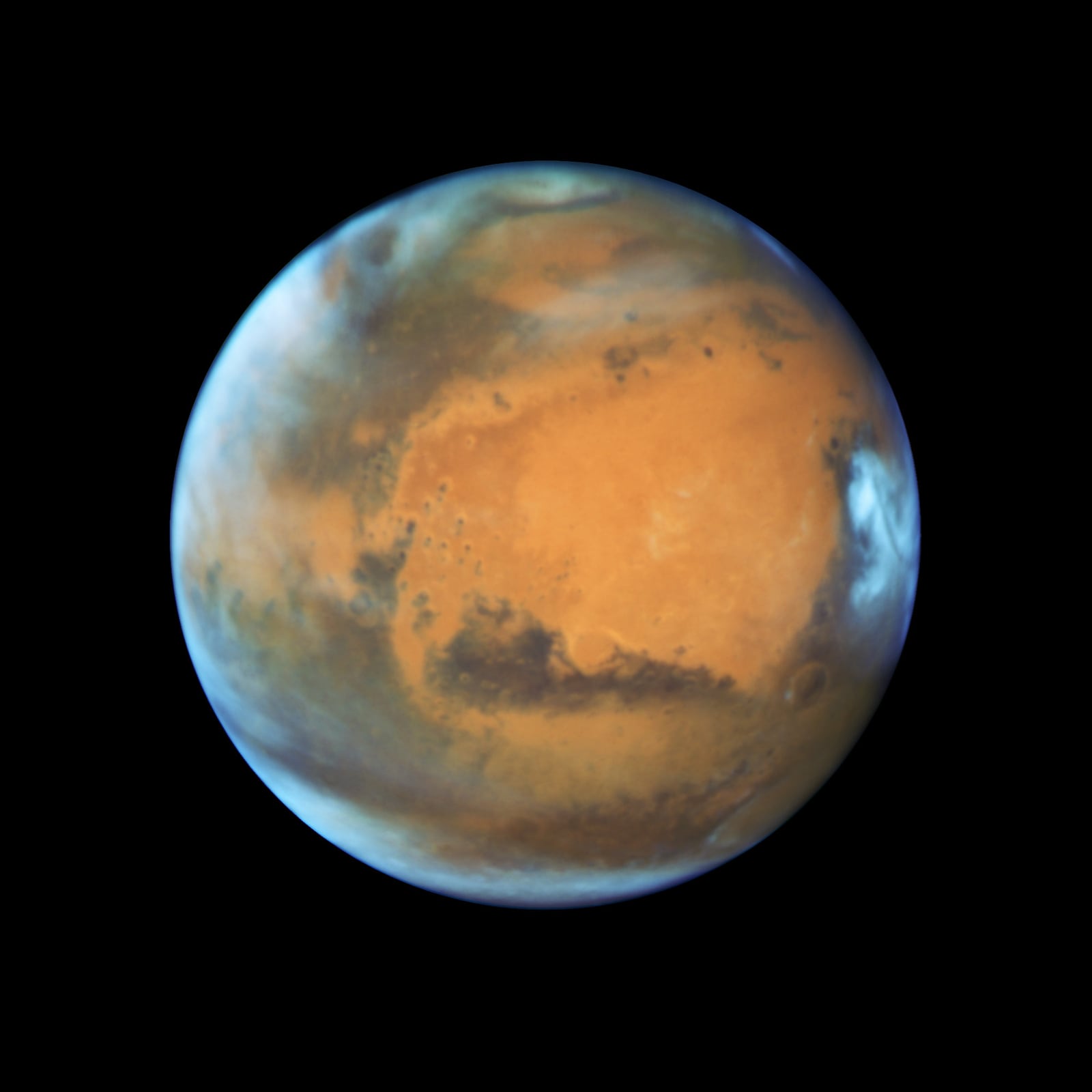 Marte, planeta, em imagem do Hubble Space Telescope
