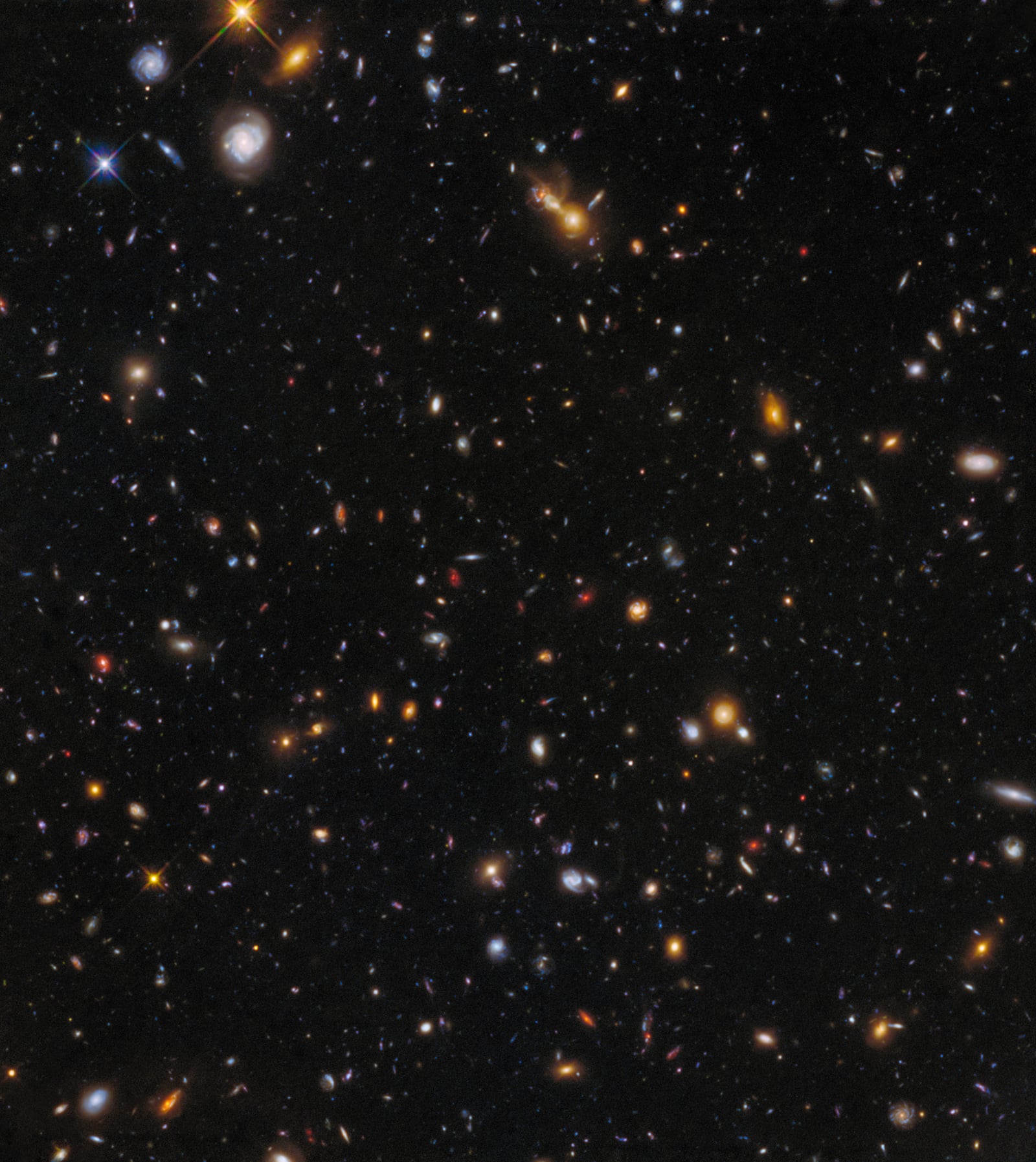 Aglomerado Abell 370, aglomerado de galáxias, em imagem do Hubble Space Telescope
