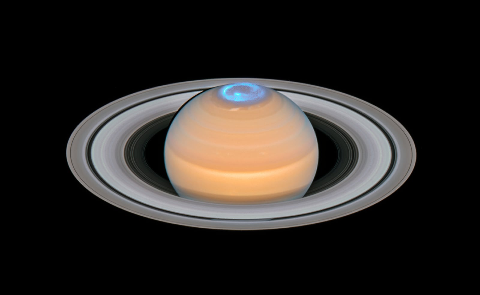 Saturno, planeta registrada pelo Hubble Space Telescope
