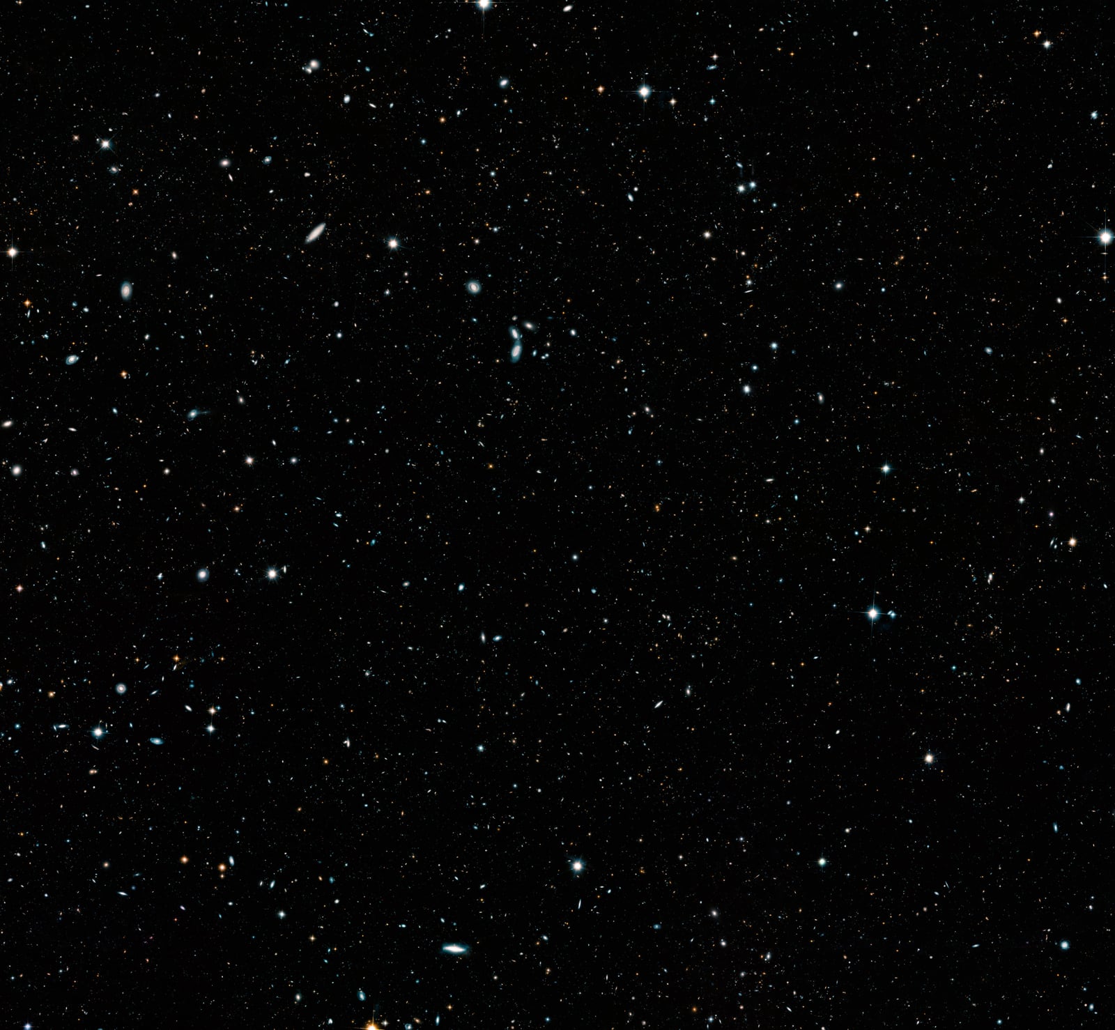 Campo Profundo Chandra Sul, campo profundo, em imagem do Hubble Space Telescope