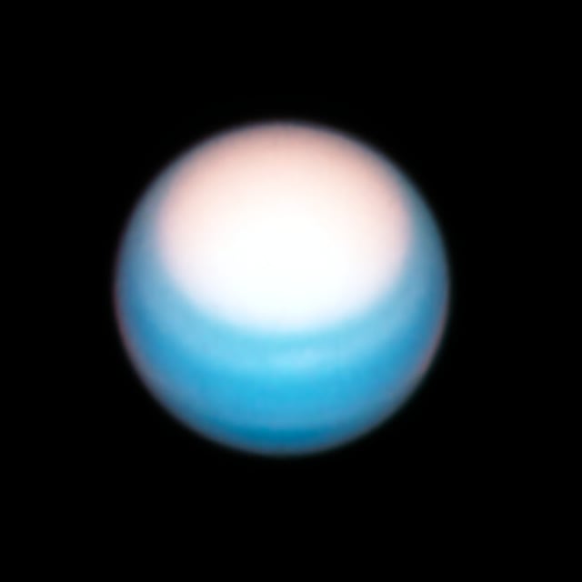 Urano, planeta, em imagem do Hubble Space Telescope